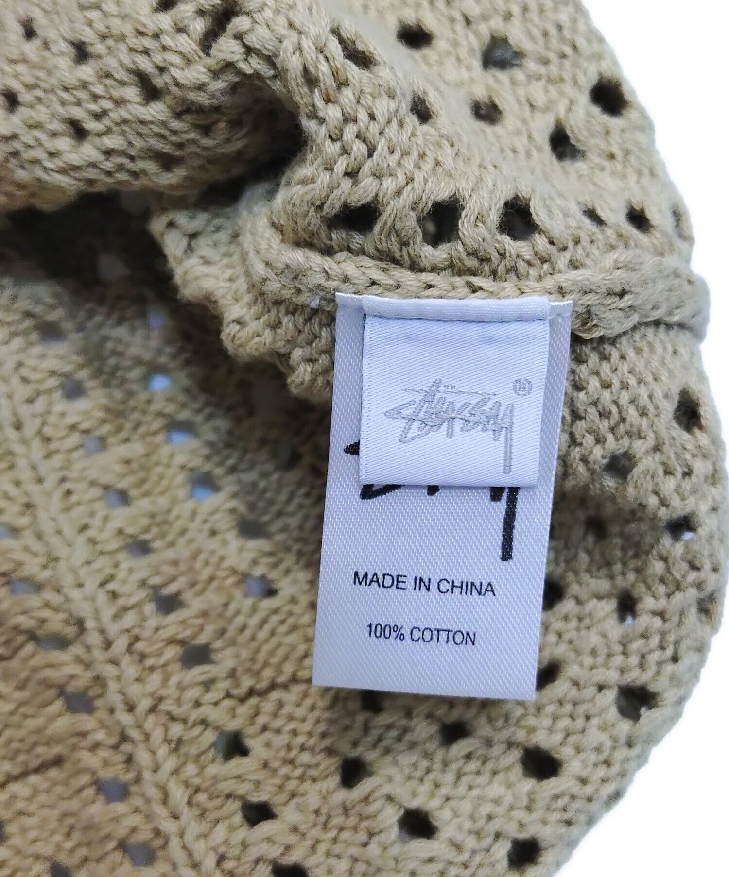 中古・古着通販】stussy (ステューシー) crochet shirts ベージュ