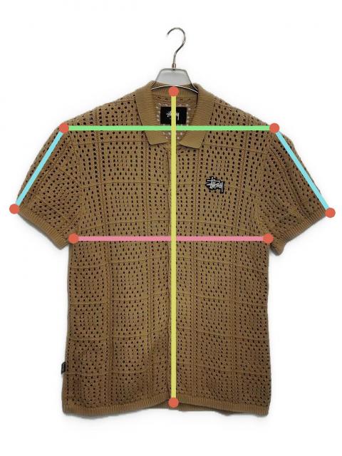 中古・古着通販】stussy (ステューシー) crochet shirts ベージュ