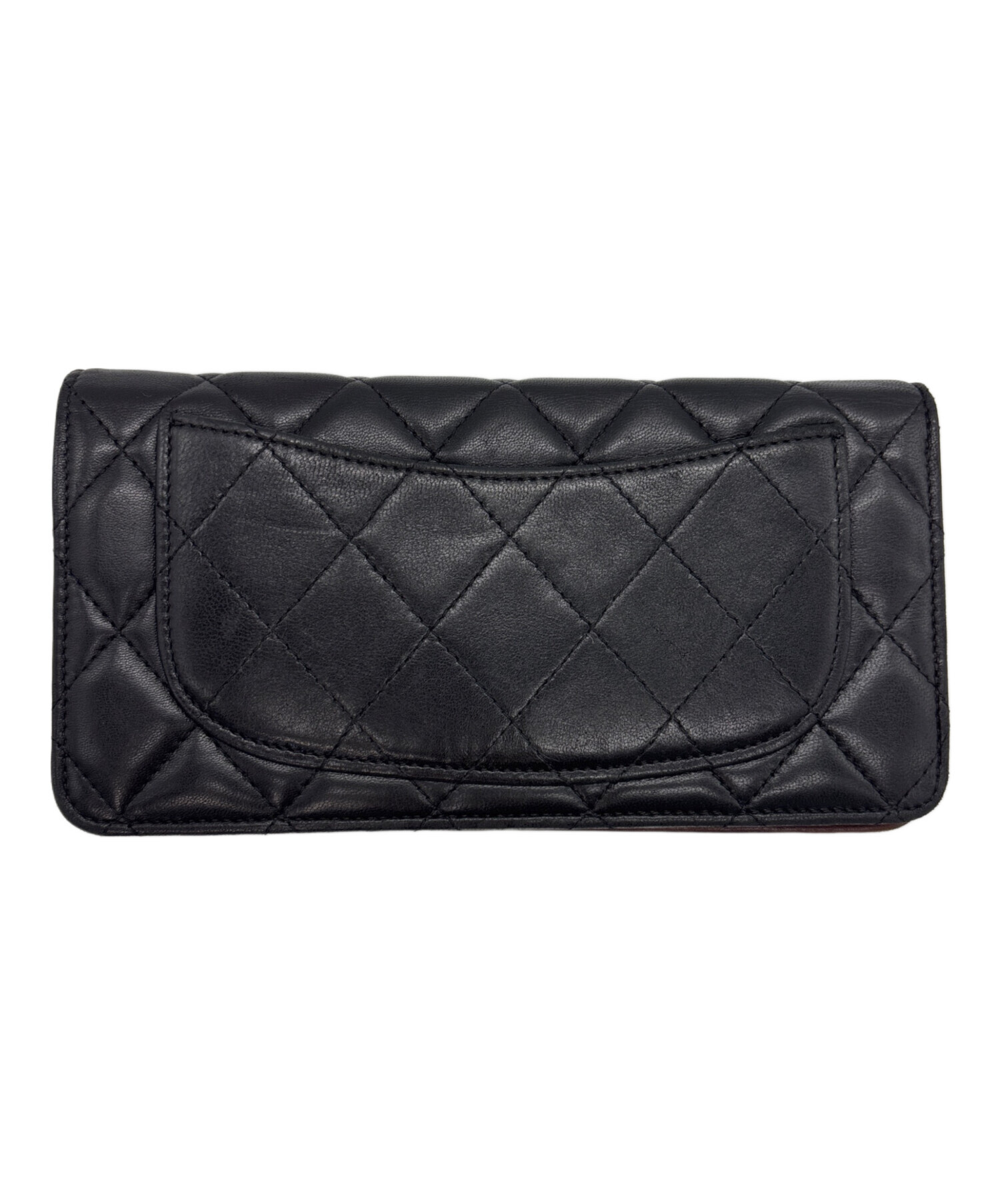 中古・古着通販】CHANEL (シャネル) 2つ折り長財布 ブラック｜ブランド