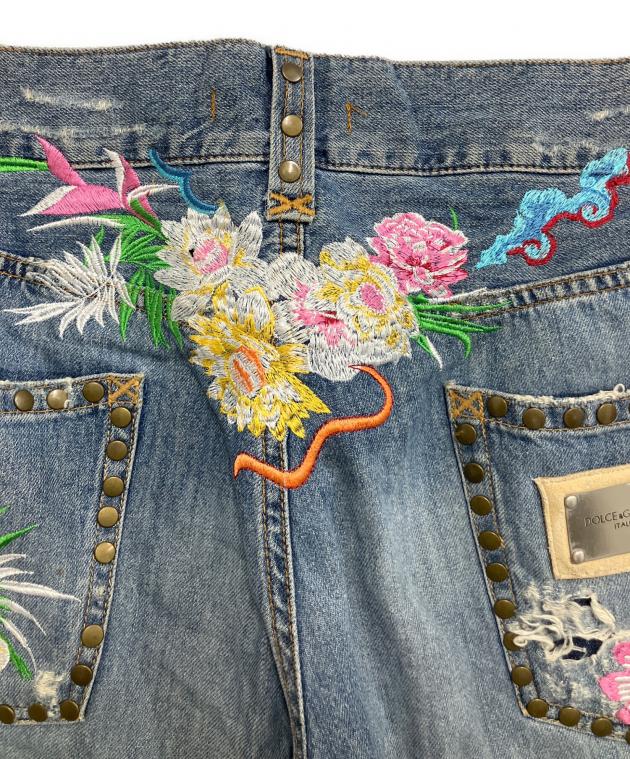 中古・古着通販】DOLCE & GABBANA (ドルチェ＆ガッバーナ) 刺繍デニム
