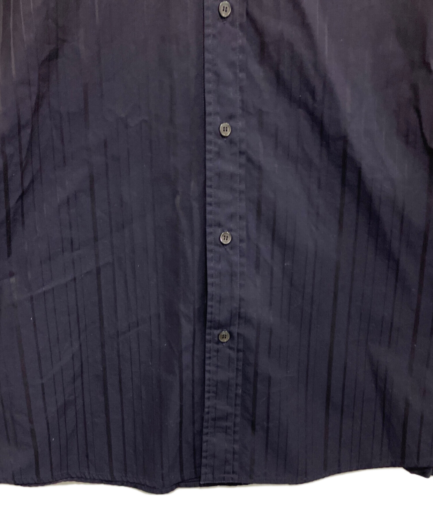 中古・古着通販】VERSACE (ヴェルサーチェ) ストライプシャツ ネイビー