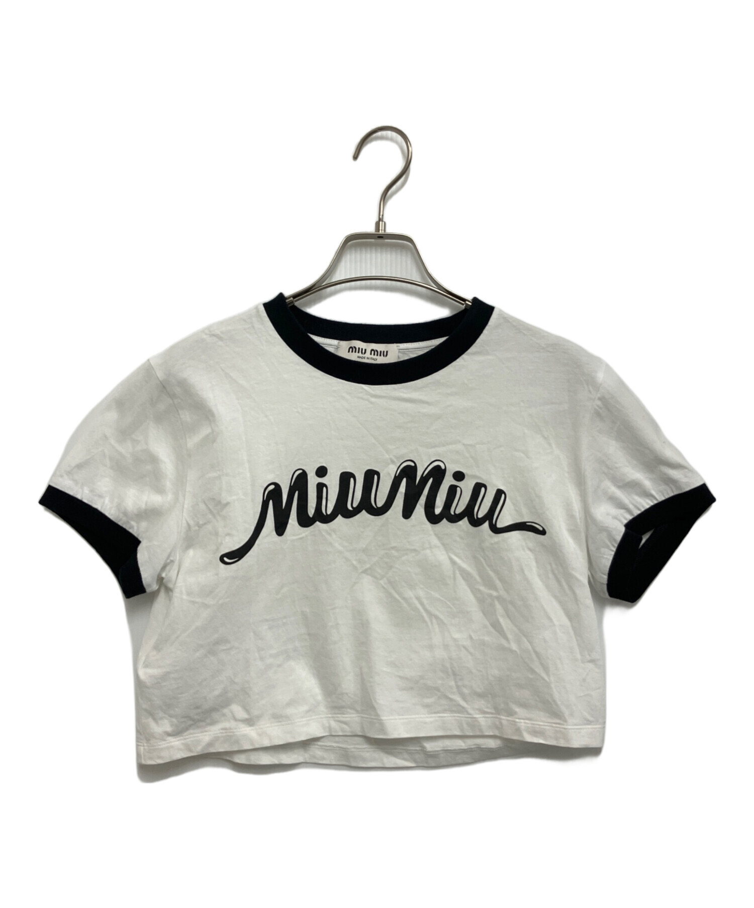 中古・古着通販】MIU MIU (ミュウミュウ) 半袖カットソー ホワイト