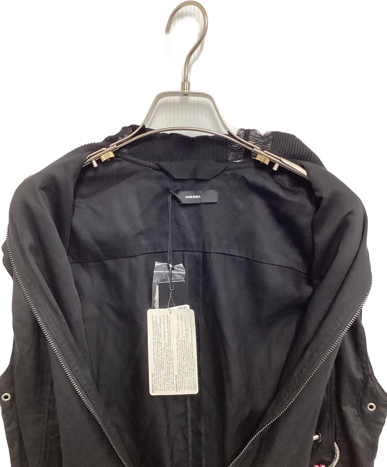 中古・古着通販】DIESEL (ディーゼル) ジャンプスーツ ブラック サイズ