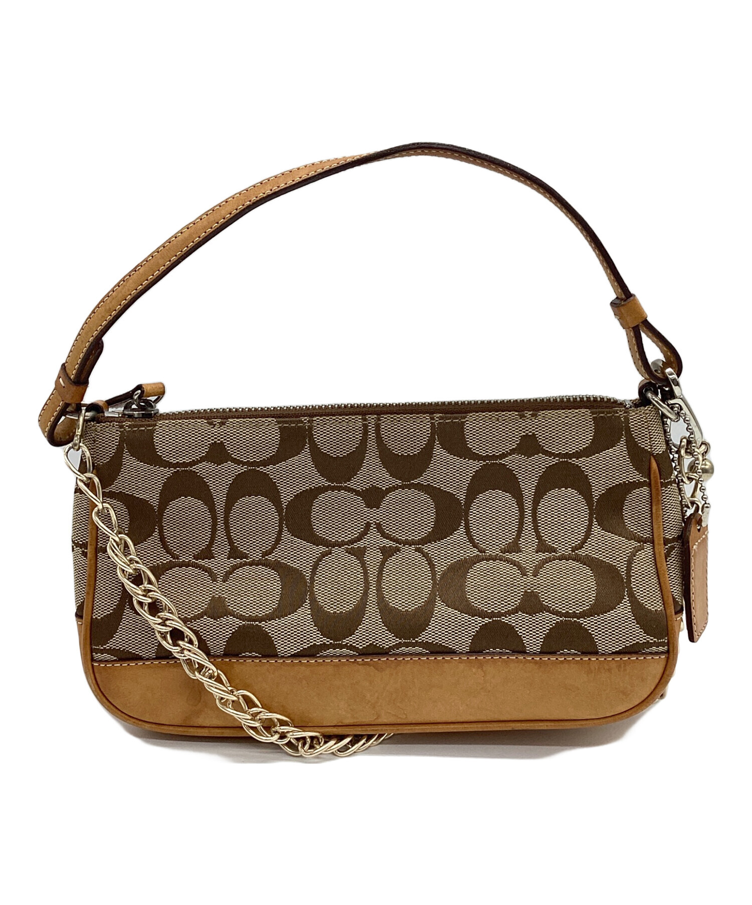 中古・古着通販】COACH (コーチ) ショルダーバッグ ベージュ｜ブランド