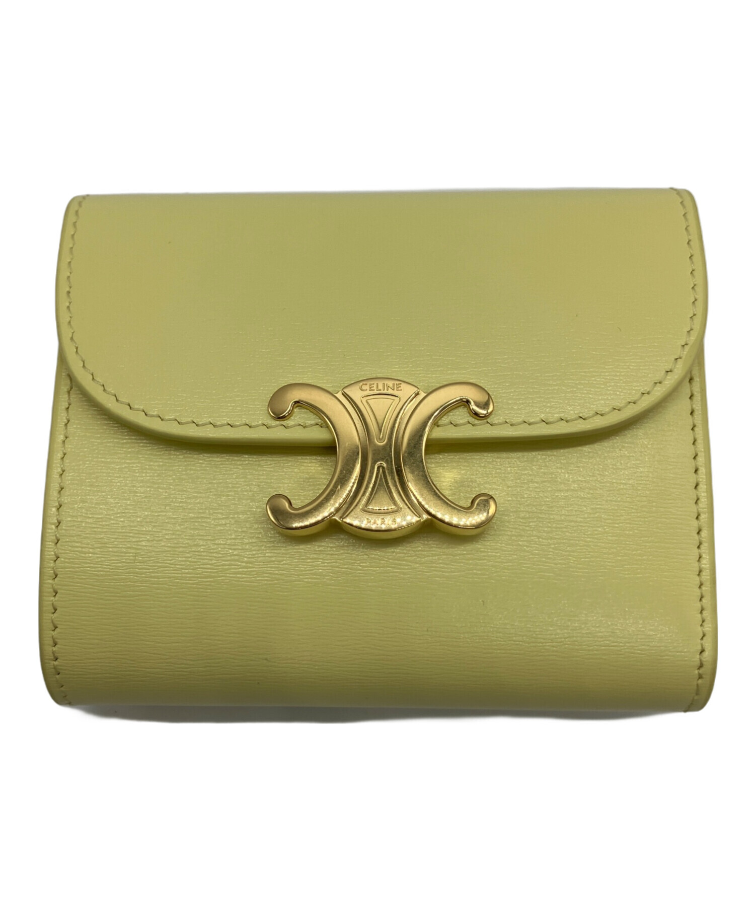 中古・古着通販】CELINE (セリーヌ) 3つ折り財布 イエロー｜ブランド