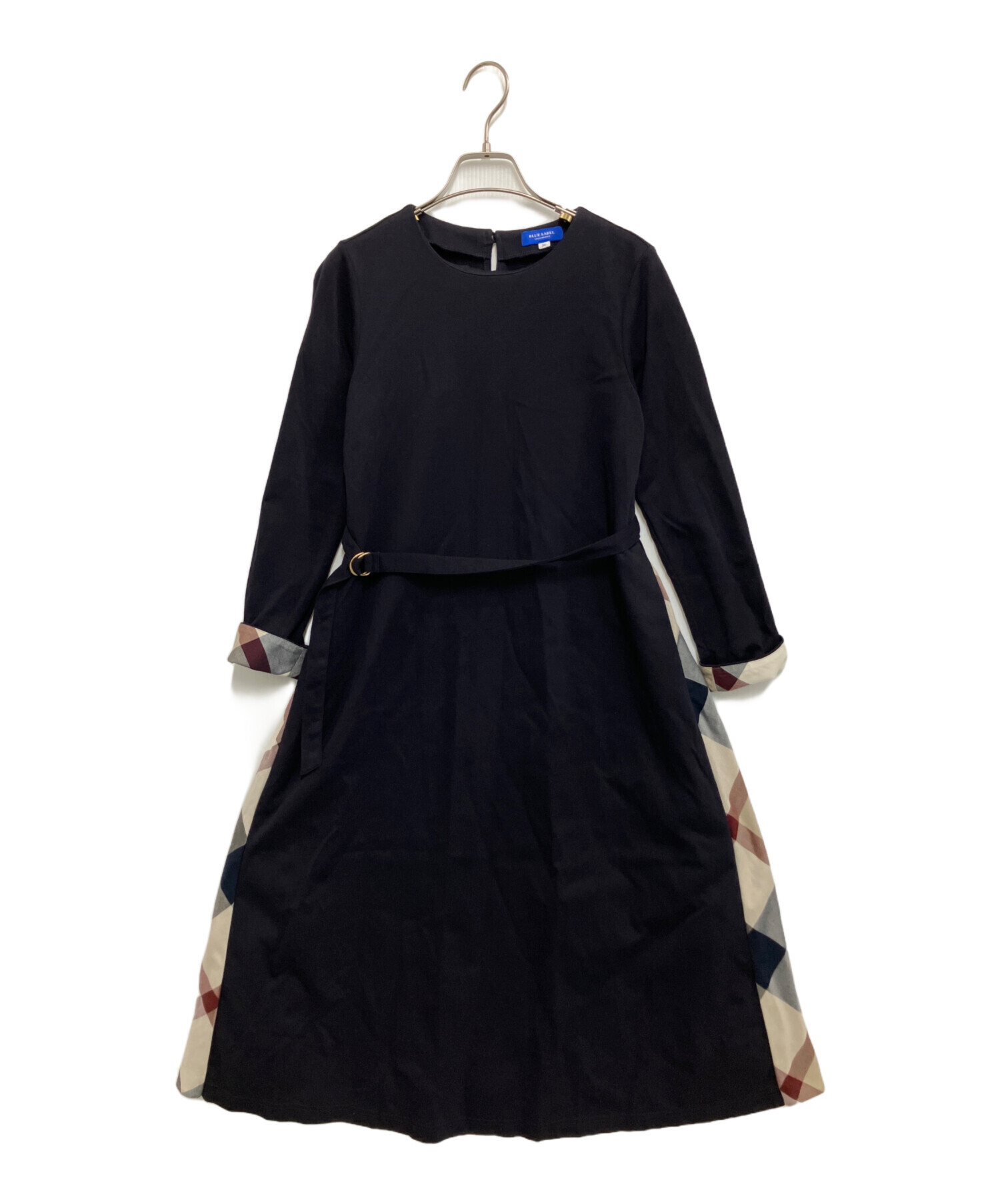 BLUE LABEL CRESTBRIDGE ひざ丈ワンピース ブルーレーベル・クレストブリッジ公式(ブルーレーベル/ブラック