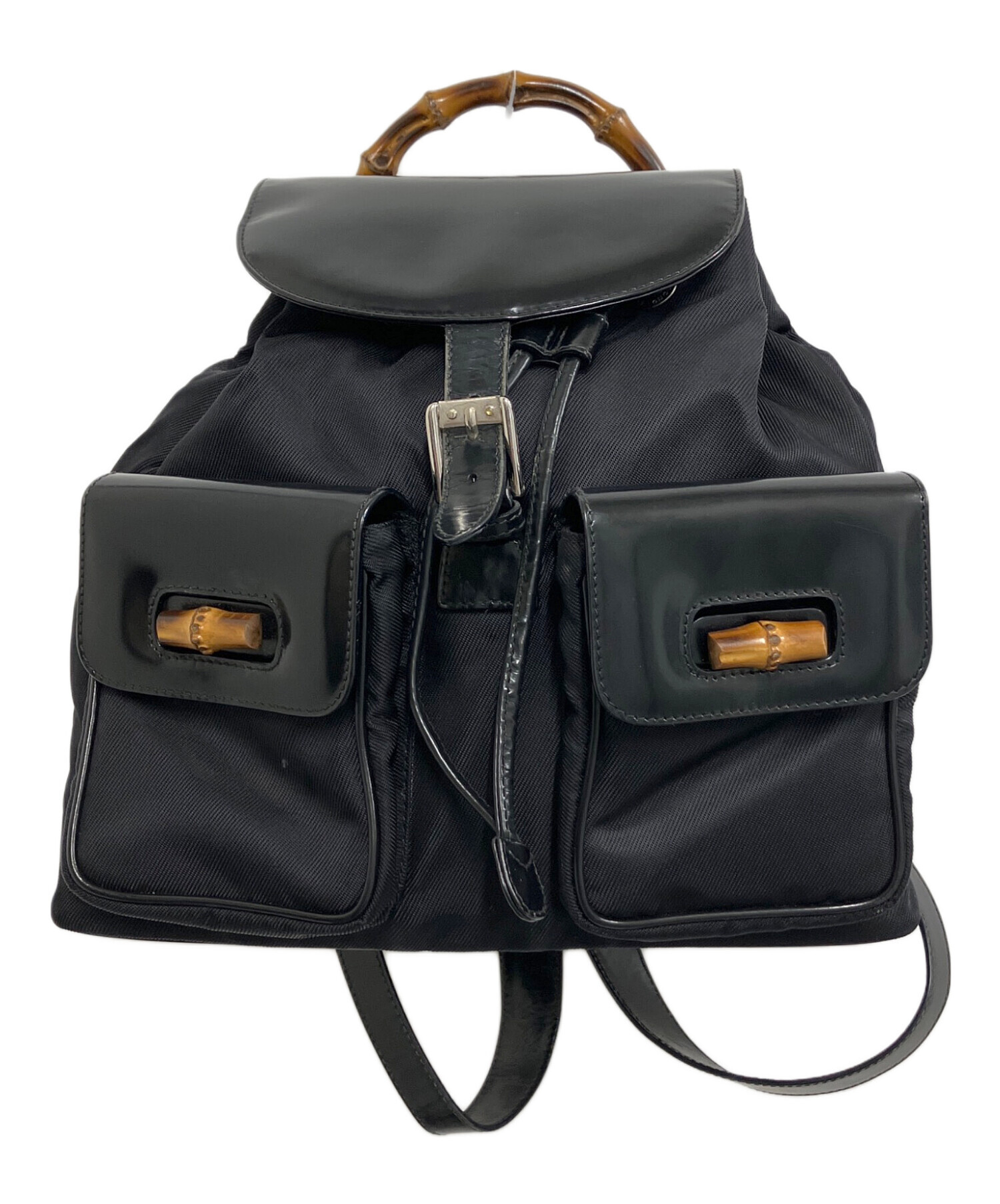 中古・古着通販】GUCCI (グッチ) バンブーリュック ブラック|ブランド 中古・古着通販】GUCCI (グッチ) バンブーリュック ブラック|ブランド