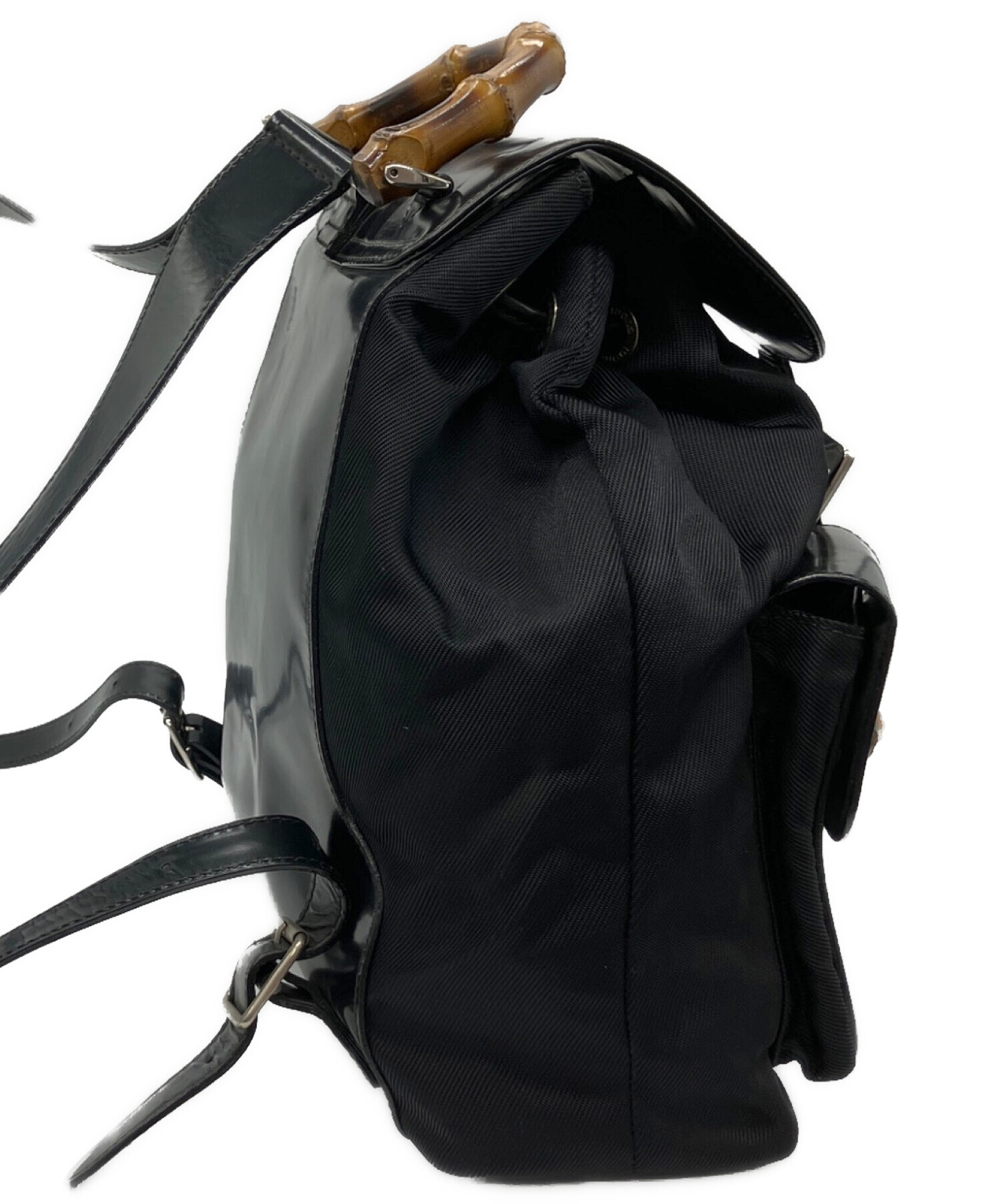 中古・古着通販】GUCCI (グッチ) バンブーリュック ブラック｜ブランド