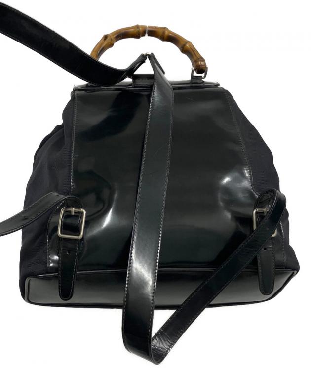 【GUCCI】バンブーリュック 中古・古着通販】GUCCI (グッチ) バンブーリュック ブラック｜ブランド