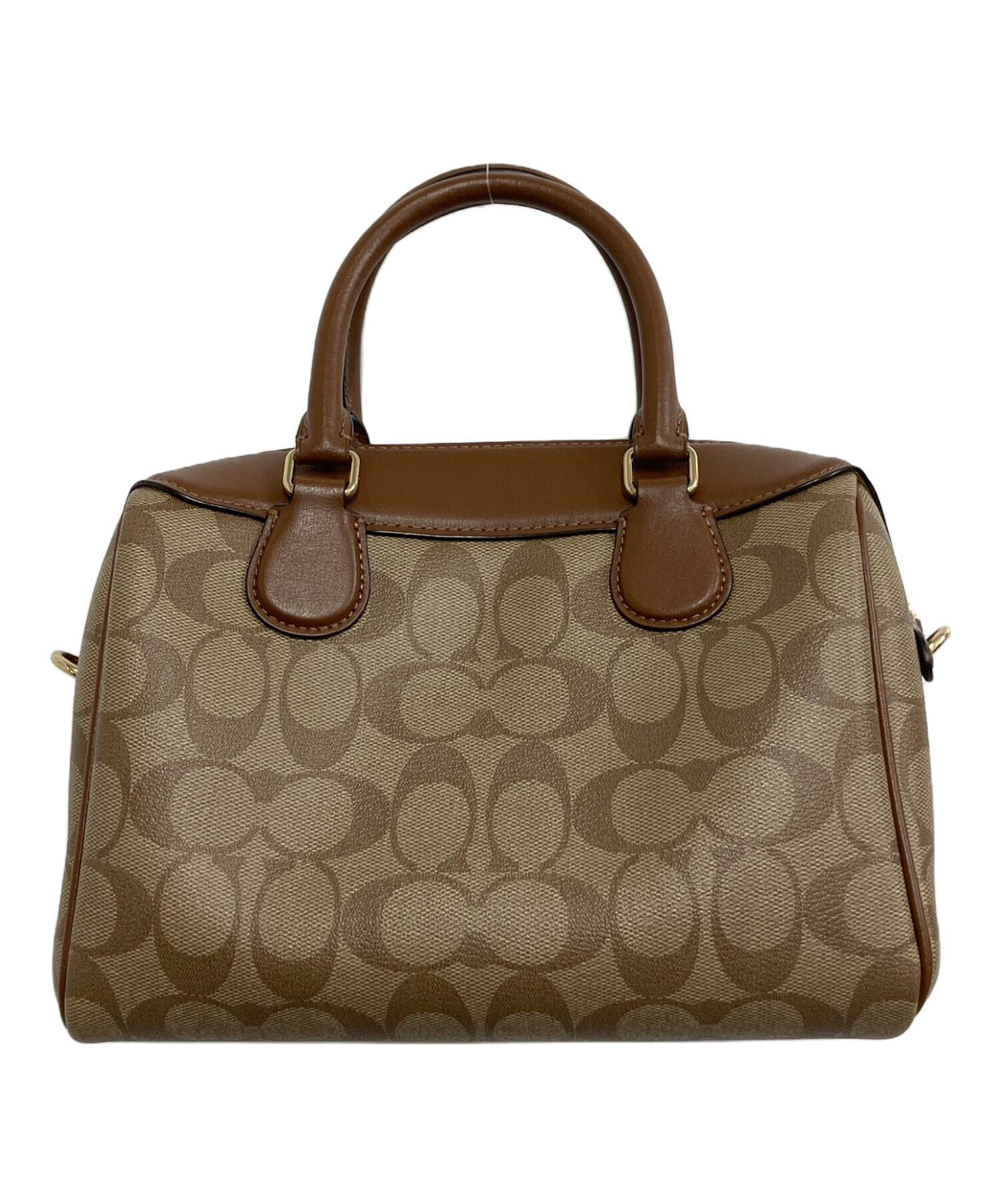 中古・古着通販】COACH (コーチ) 2WAYバッグ ベージュ×ブラウン 