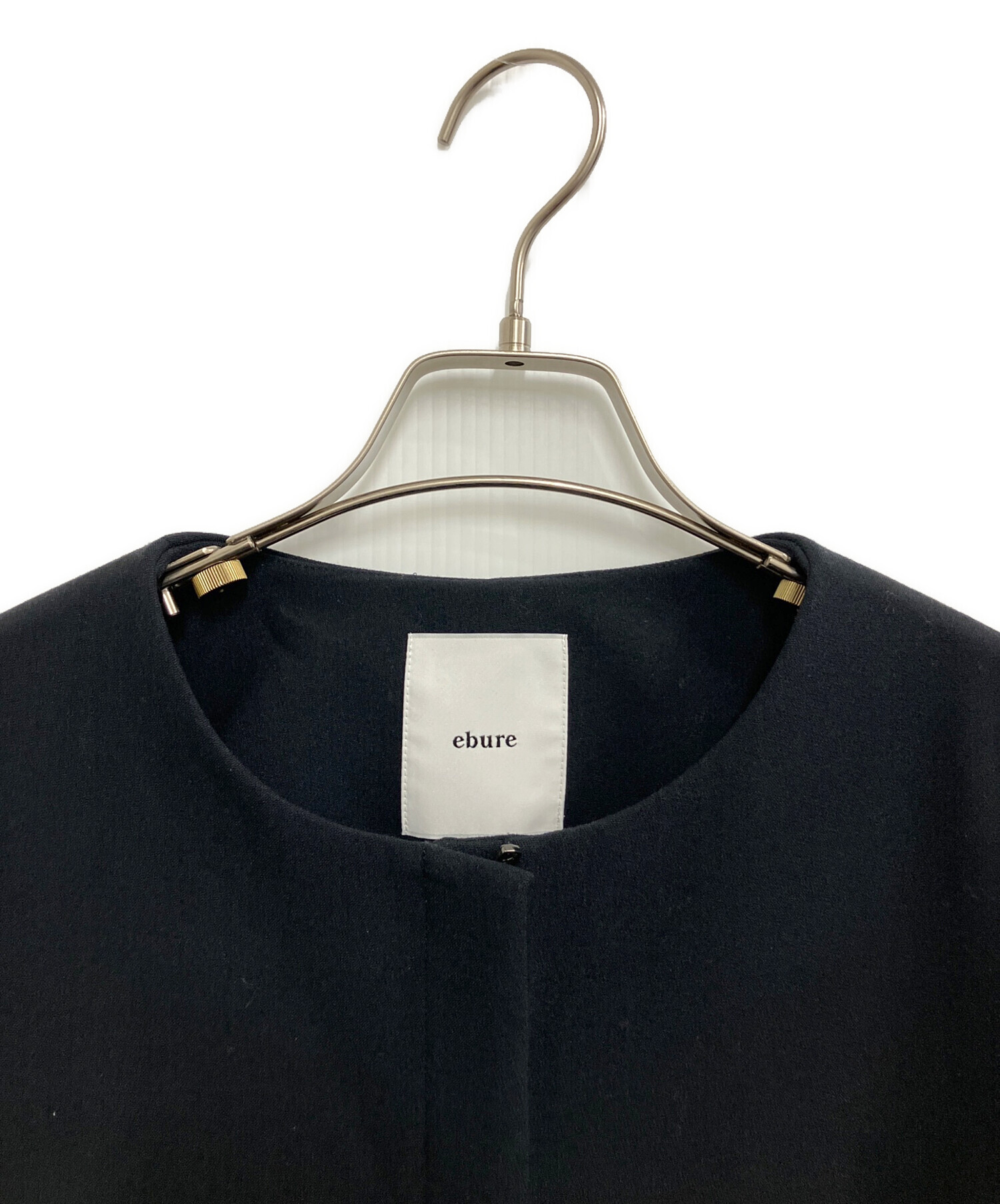 中古・古着通販】EBURE (エブール) ノーカラージャケット ブラック