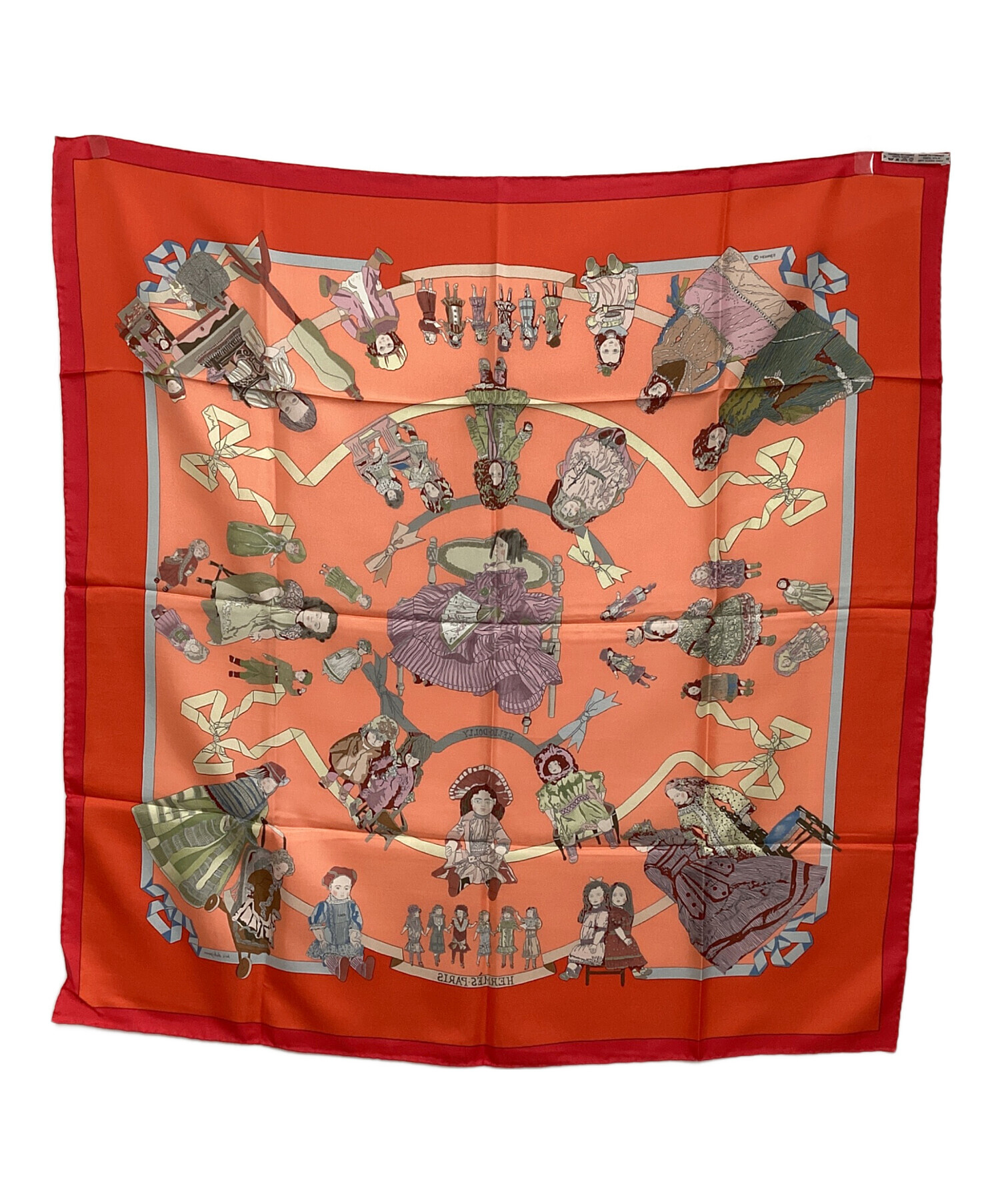 中古・古着通販】HERMES (エルメス) シルクスカーフ レッド｜ブランド 