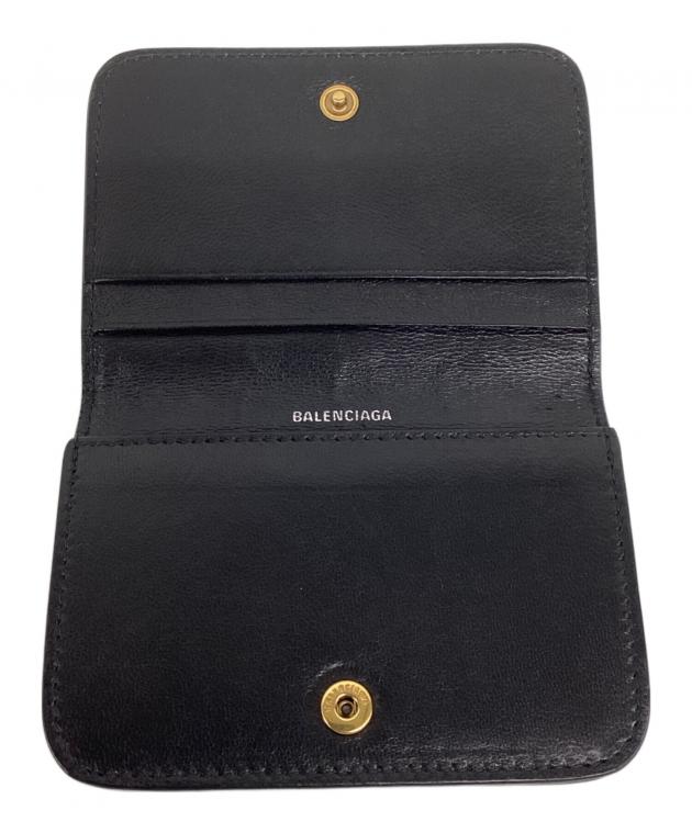 美品 バレンシアガ エブリデイ ケース ラウンドジップ ブラック グリーン 美品】BALENCIAGA バレンシアガ エブリデイ ラウンドジップ コイン