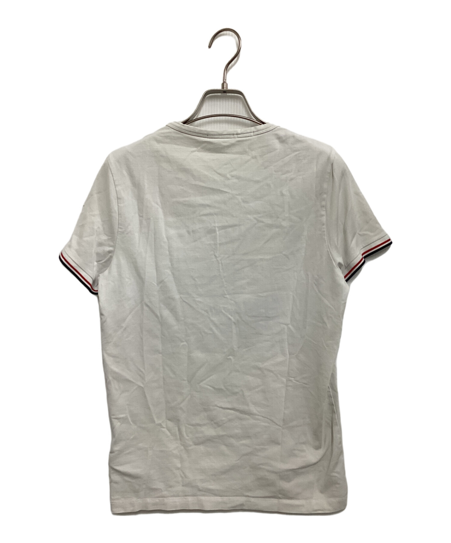 良品 MONCLER モンクレール ロゴ刺繍 半袖 Tシャツ カットソー サイズM ホワイト レディース 古着 中古 USED MONCLER - 【姫路東店】 中古 MONCLER | モンクレール 半袖Tシャツ