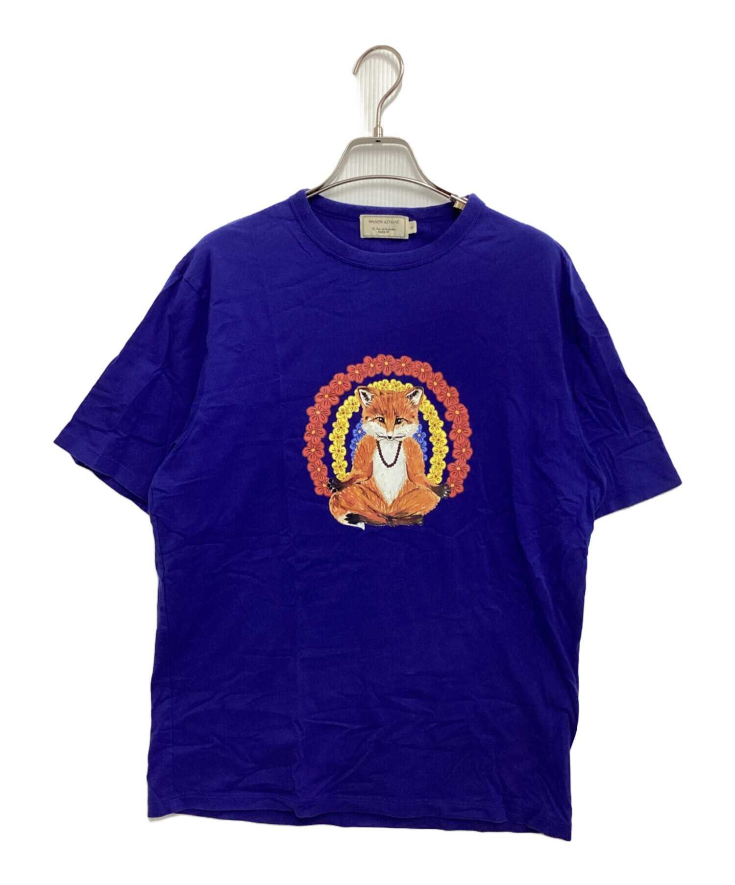 MAISON KITSUNE メゾンキツネ ポロシャツ XS 紺 【古着】【中古】【送料無料】 中古・古着通販】maison kitsune (メゾンキツネ) フォックスポロシャツ
