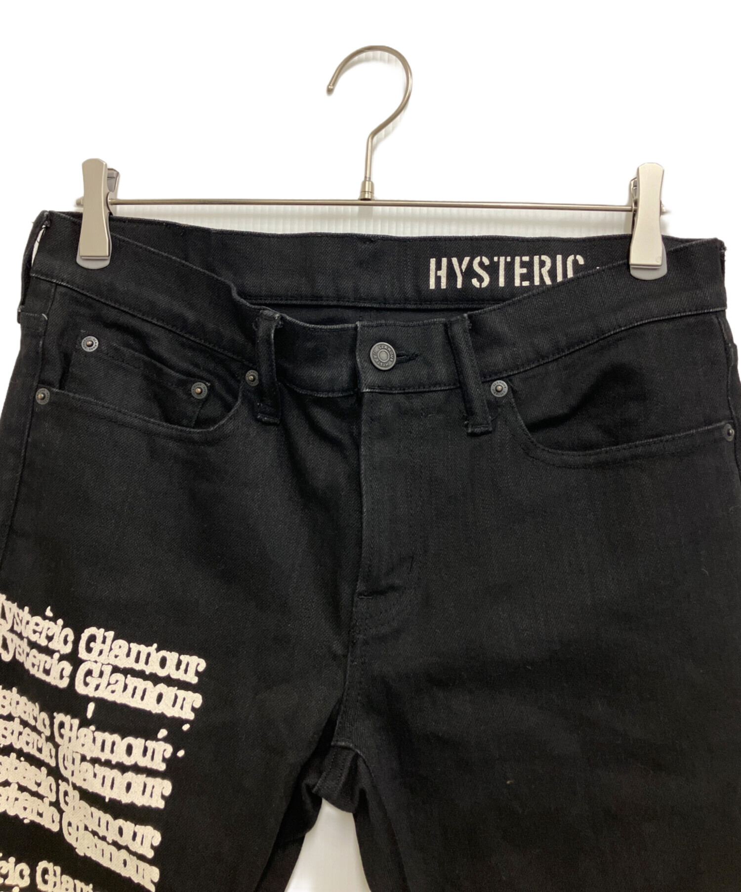 ヒステリックグラマー　ブラックデニム　W34 HYSTERIC GLAMOUR - 【人気定番商品】 ブラックデニムスリムパンツ
