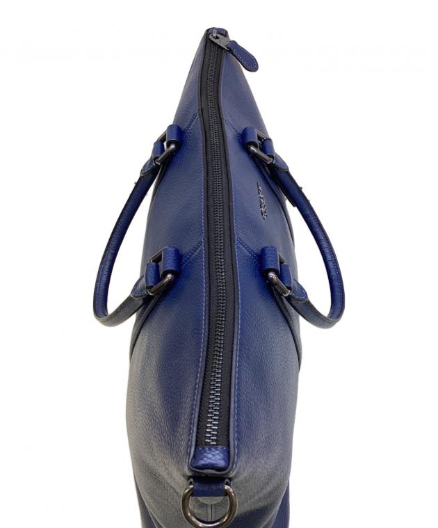 COACH 2WAYレザービジネスバッグ（ブルー） 中古・古着通販】COACH (コーチ) 2WAYバッグ ブルー｜ブランド・古着