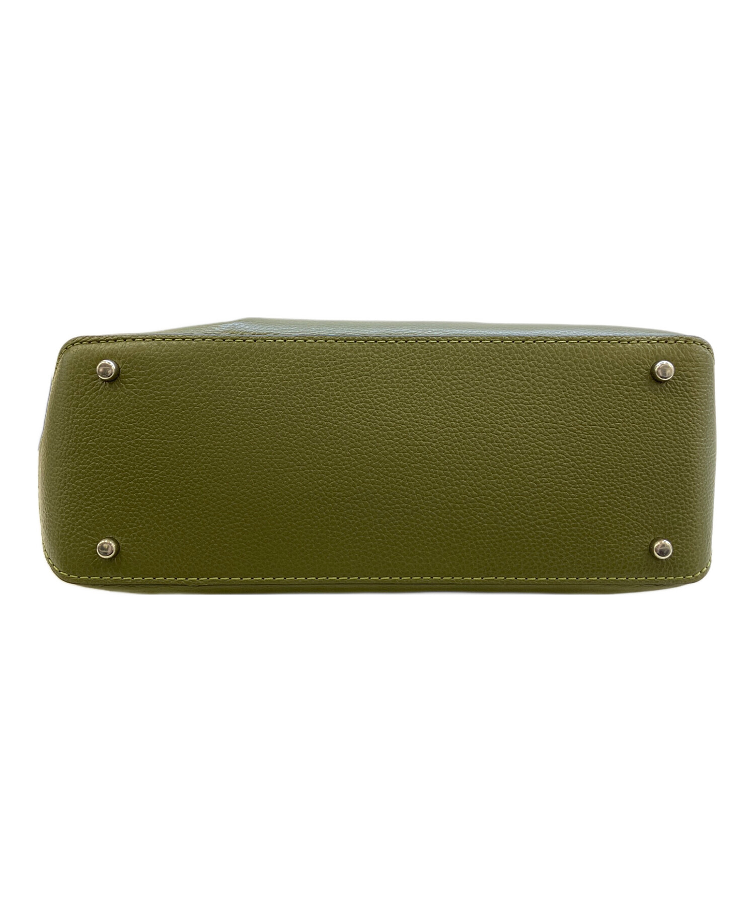 COACH コーチ トートバッグ ブリーカー チャーム付 レザー カーキ A4 中古・古着通販】COACH (コーチ) トートバッグ カーキ｜ブランド・古着