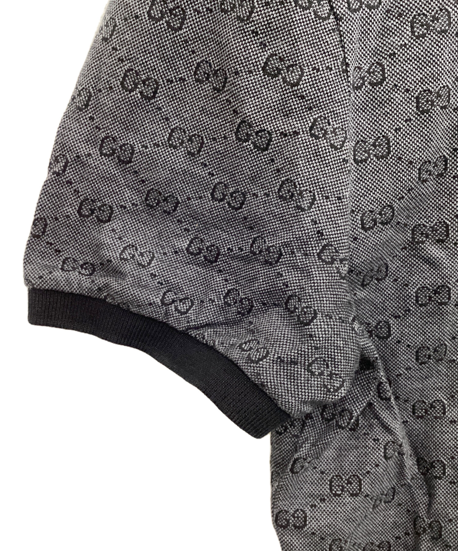 GUCCI シェリーライン ポロシャツ L 黒 ヴィンテージ 古着 中古・古着通販】GUCCI (グッチ) GG柄シェリーラインポロシャツ