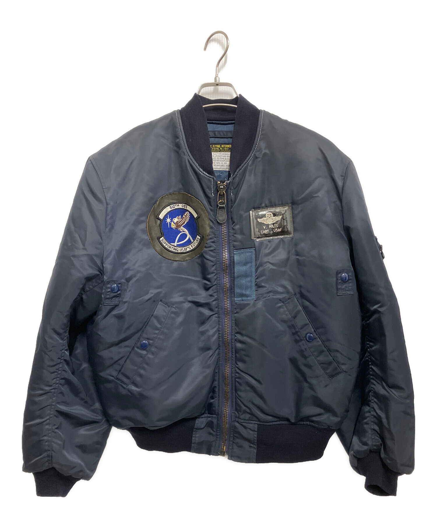 Sサイズ50s復刻ネイビー フライトジャケット TYPE B-15C青い 中古・古着通販】B-15C フライトジャケット (B-15C フライトジャケット
