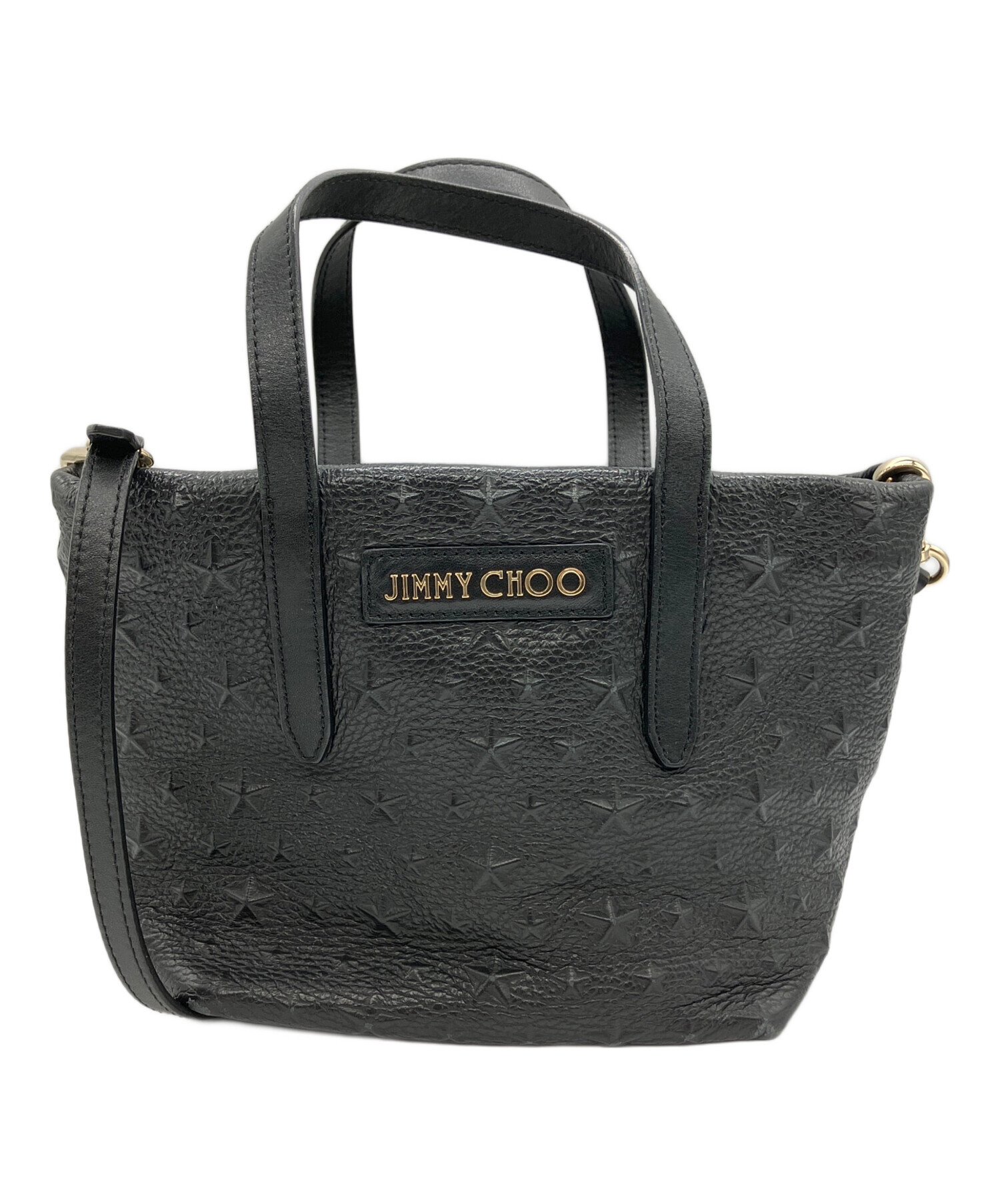 中古・古着通販】JIMMY CHOO (ジミーチュウ) 2WAYバッグ ブラック 中古・古着通販】JIMMY CHOO (ジミーチュウ) 2WAYバッグ ブラック