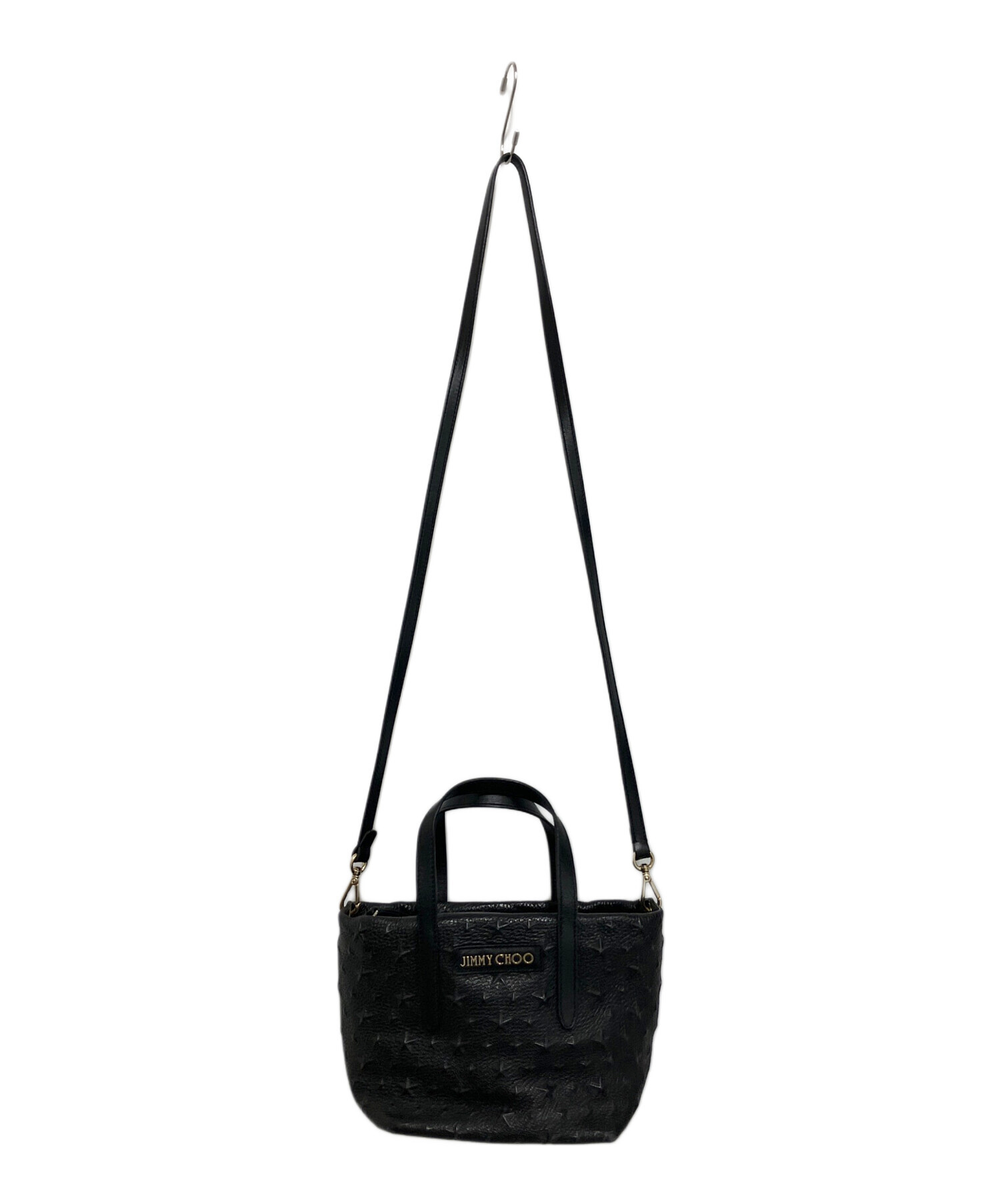 中古・古着通販】JIMMY CHOO (ジミーチュウ) 2WAYバッグ ブラック 中古・古着通販】JIMMY CHOO (ジミーチュウ) 2WAYバッグ ブラック