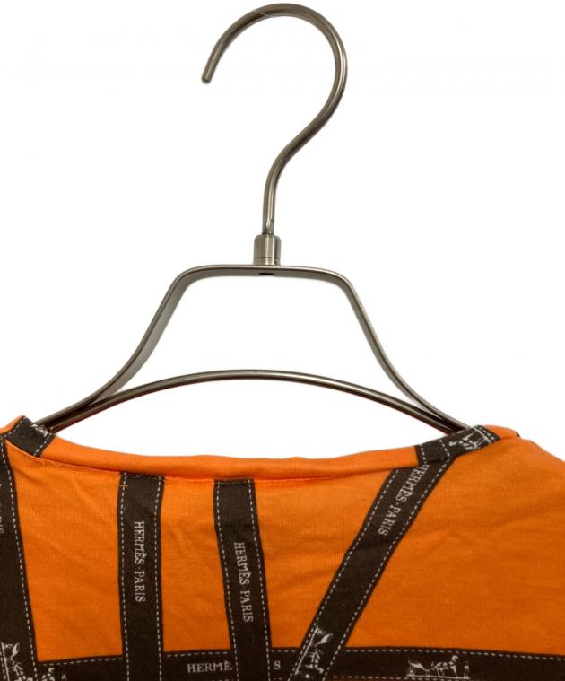 中古・古着通販】HERMES (エルメス) リボン柄半袖Tシャツ イエロー