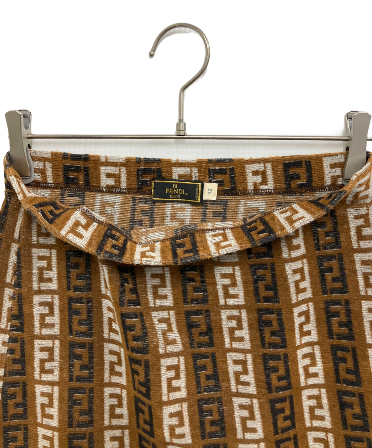 中古・古着通販】FENDI (フェンディ) スカート ブラウン サイズ:L 