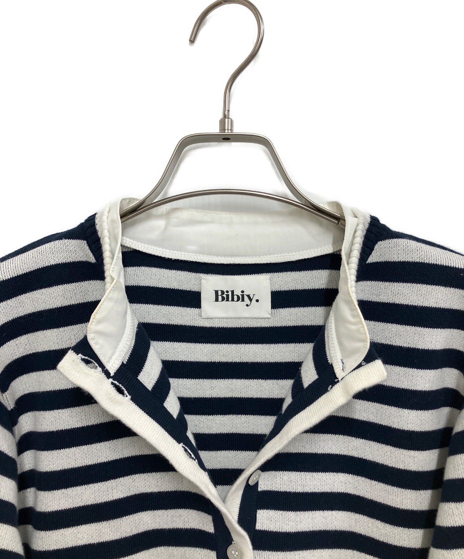 中古・古着通販】Bibiy. (ビビィ) ANGELIQUE KNIT ホワイト×ブルー
