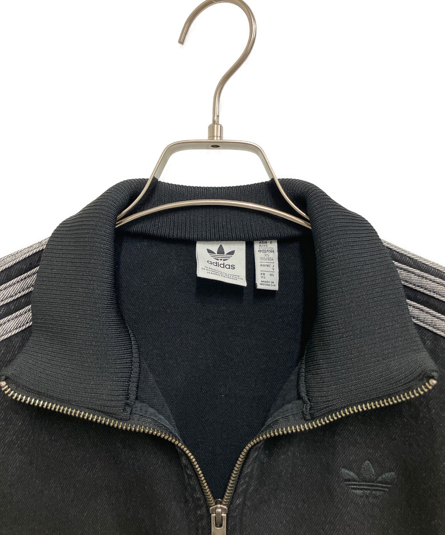 中古・古着通販】adidas (アディダス) デニム トラックトップ ブラック