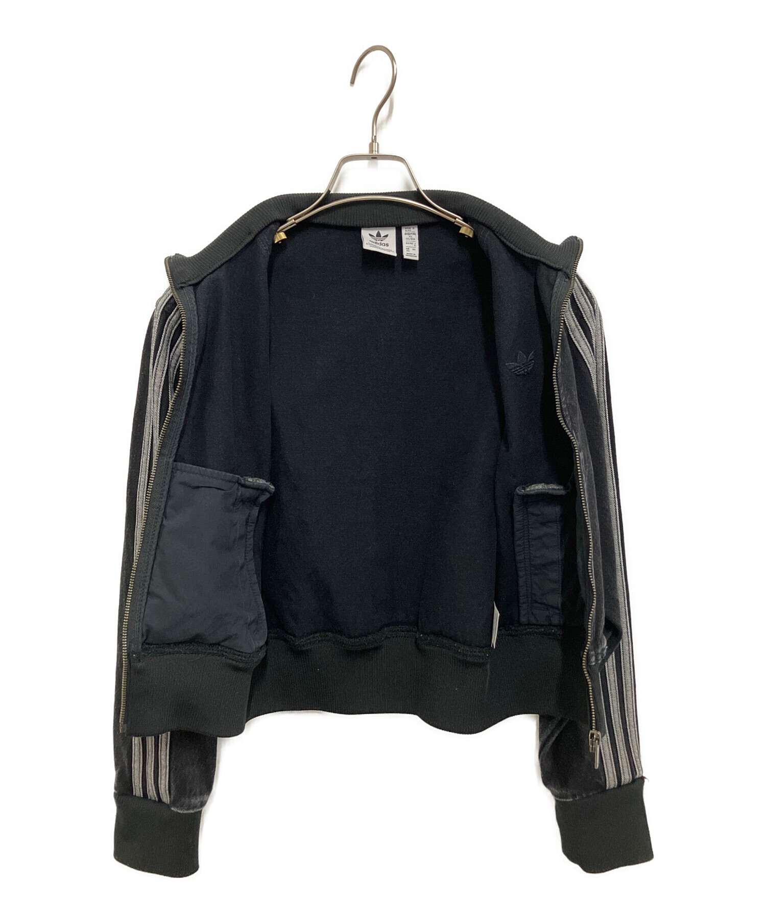 希少！一点物4ジップワイドデニム　ブラック adidas古着101382 中古・古着通販】adidas (アディダス) デニム トラックトップ ブラック