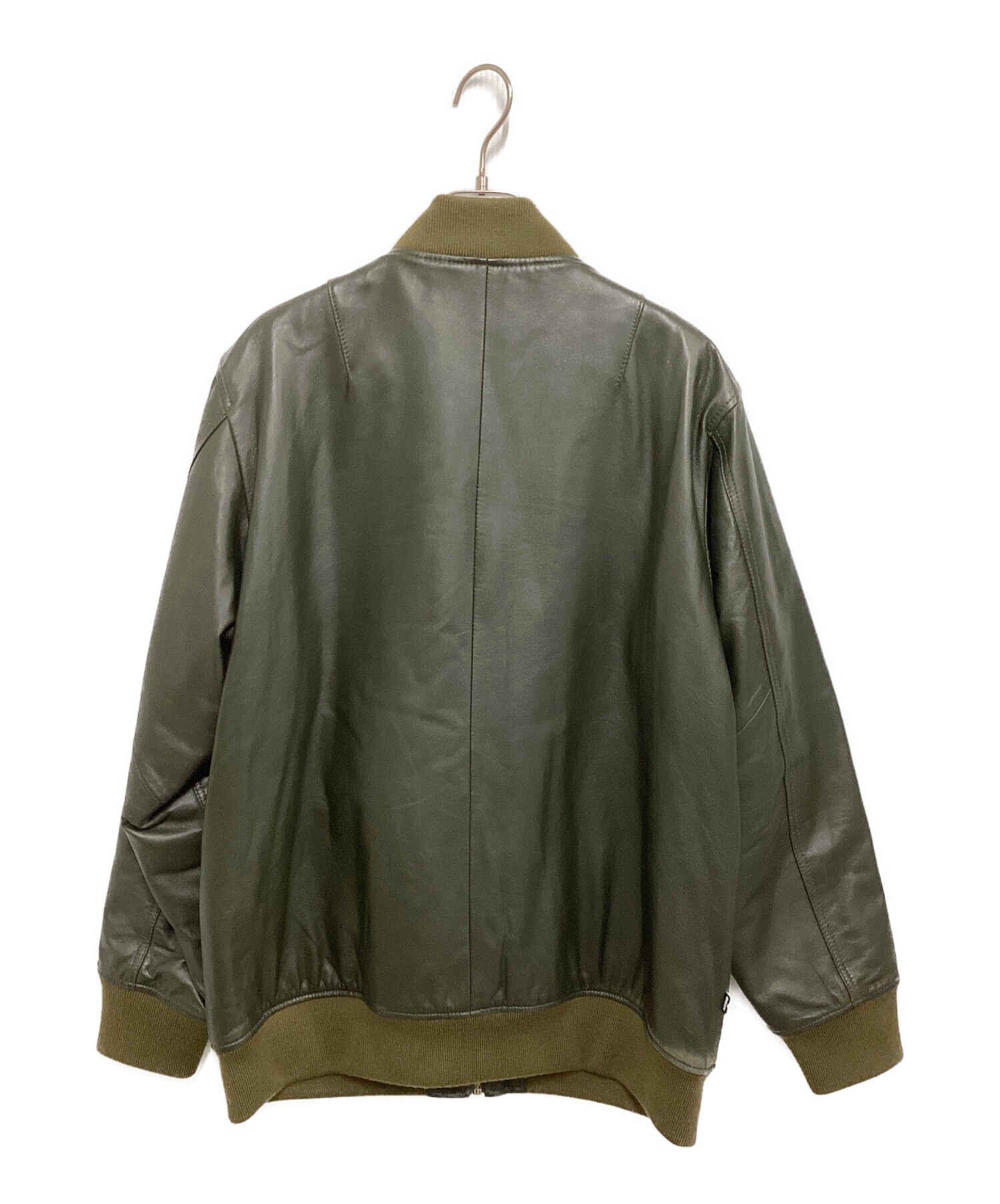 中古・古着通販】NITRAID (ナイトレイド) レザーブルゾン オリーブ