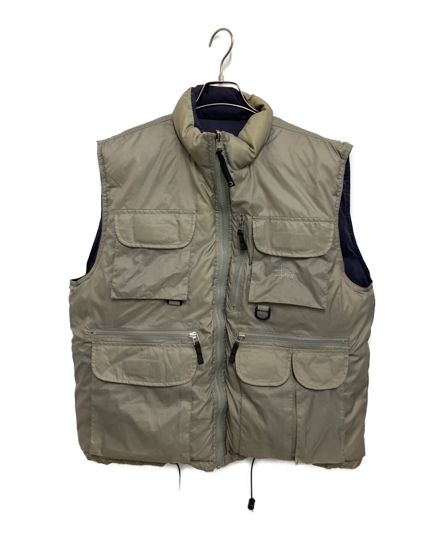 中古・古着通販】stussy (ステューシー) リバーシブル ダウンベスト 