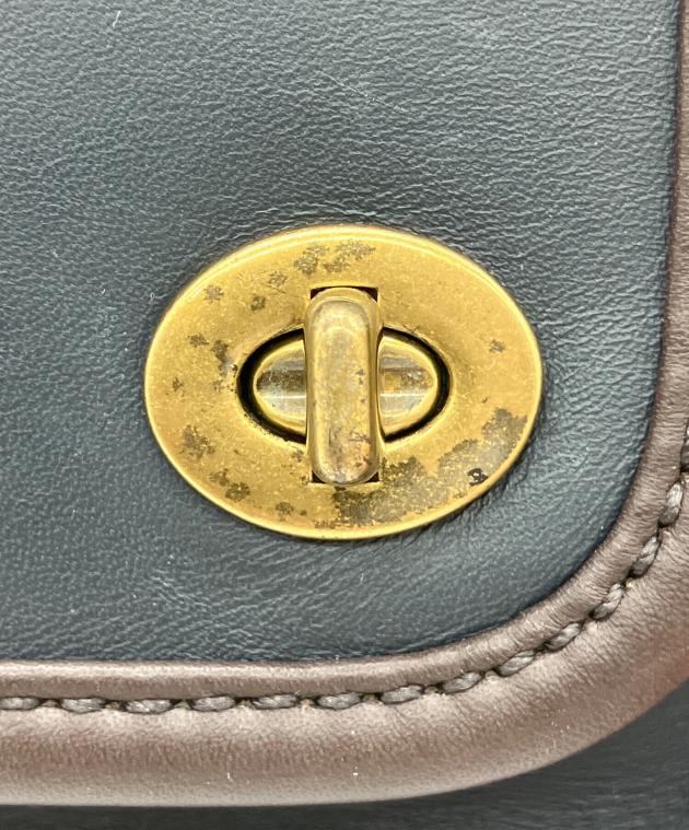 COACH ボディバッグ ブラウン/イエロー 中古・古着通販】COACH (コーチ) ボディーバッグ ネイビー×ブラウン