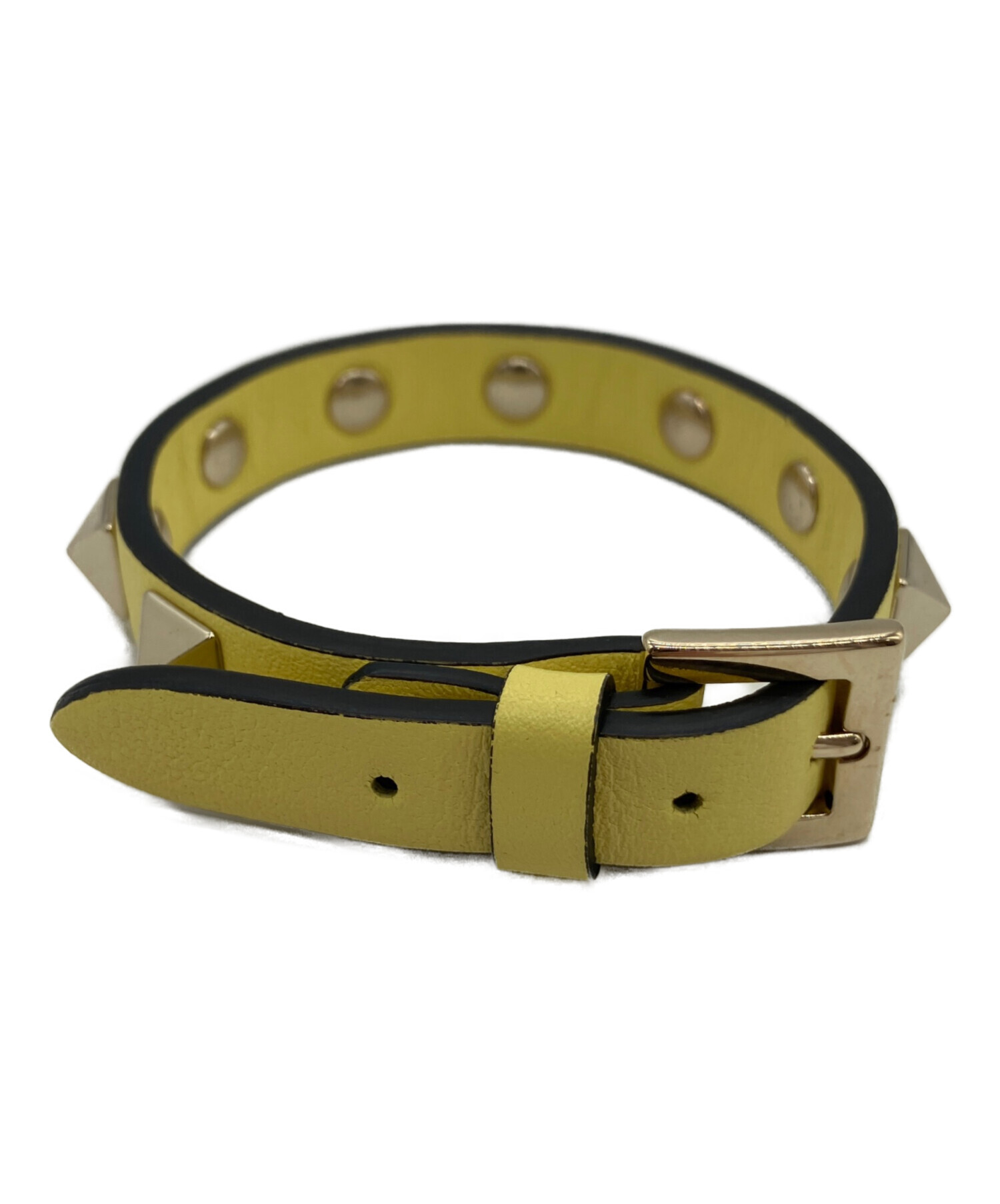 中古・古着通販】VALENTINO (ヴァレンティノ) レザーブレスレット