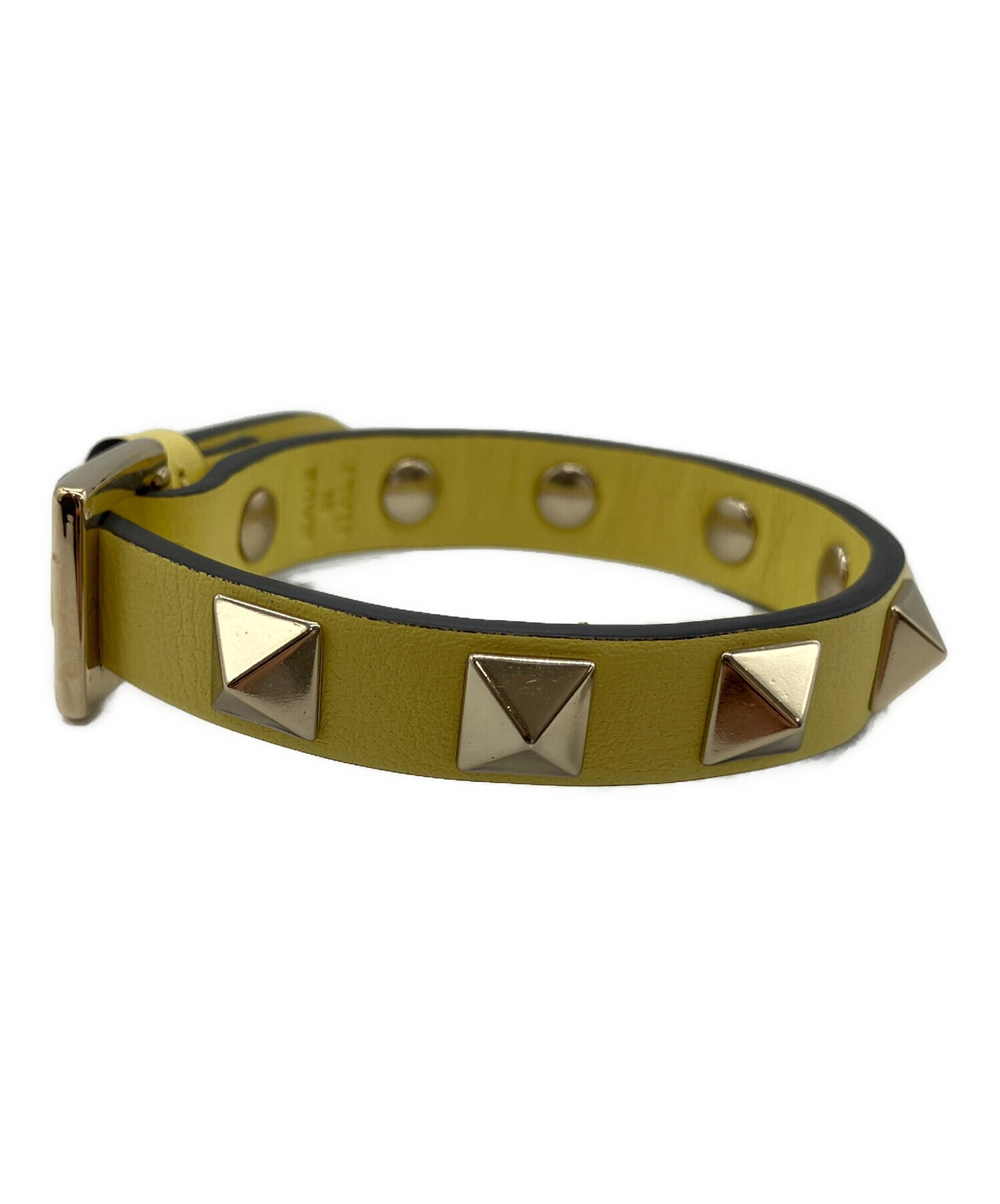 中古・古着通販】VALENTINO (ヴァレンティノ) レザーブレスレット 