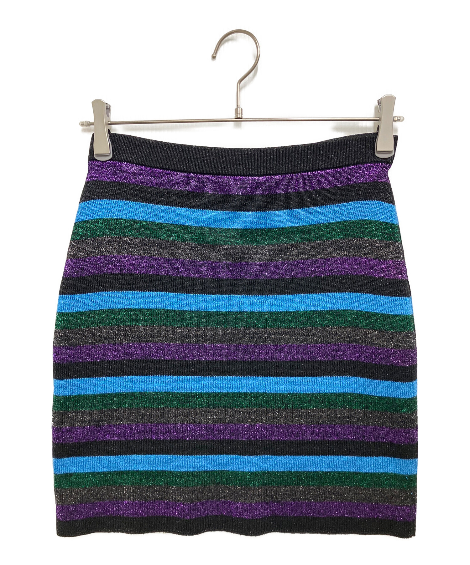 中古・古着通販】MIU MIU (ミュウミュウ) Mini skirt ブラック×ブルー