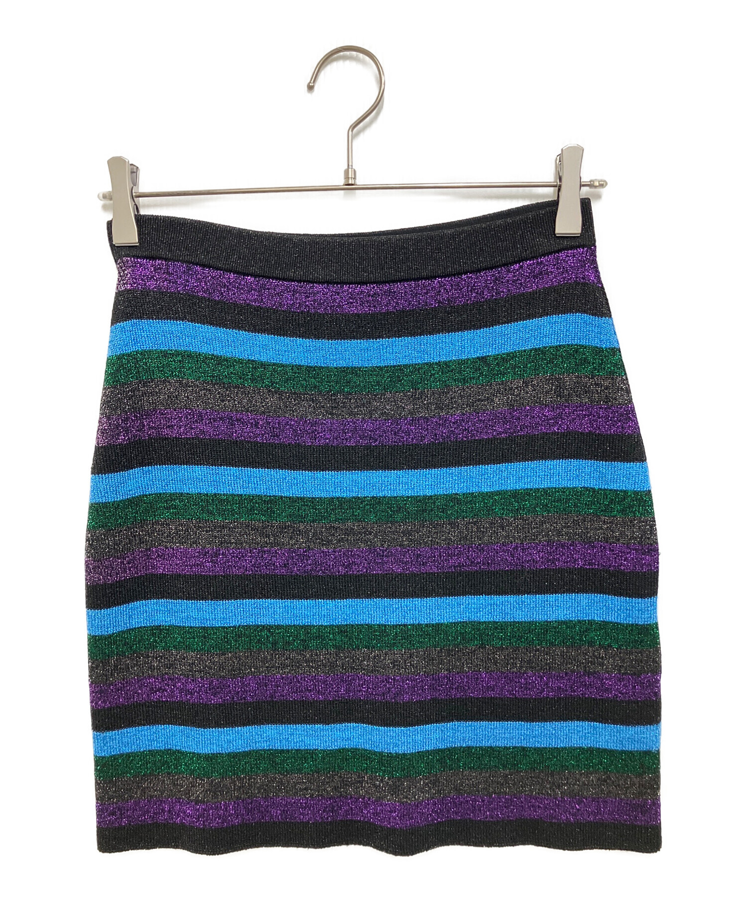 中古・古着通販】MIU MIU (ミュウミュウ) Mini skirt ブラック×ブルー