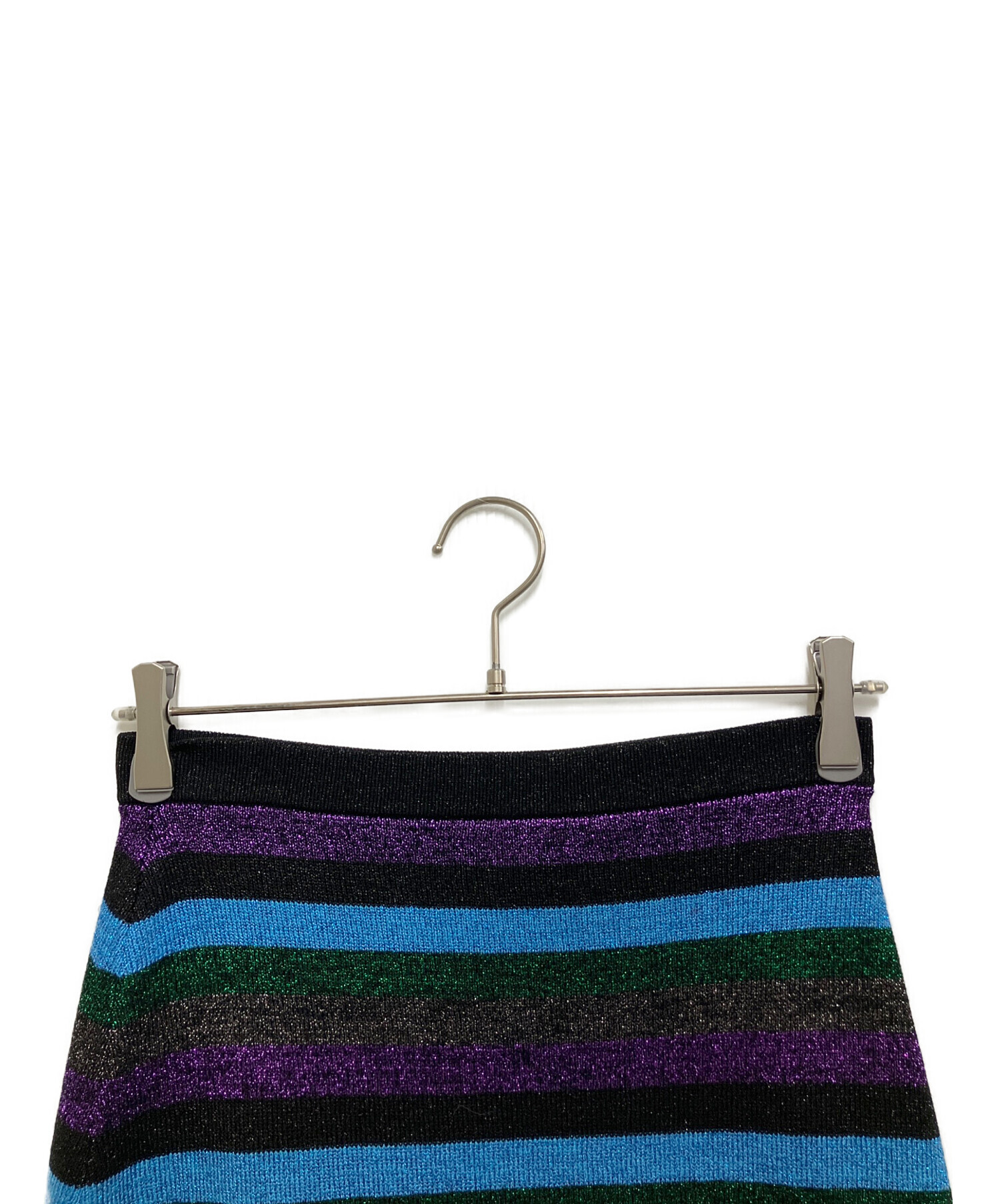 中古・古着通販】MIU MIU (ミュウミュウ) Mini skirt ブラック×ブルー