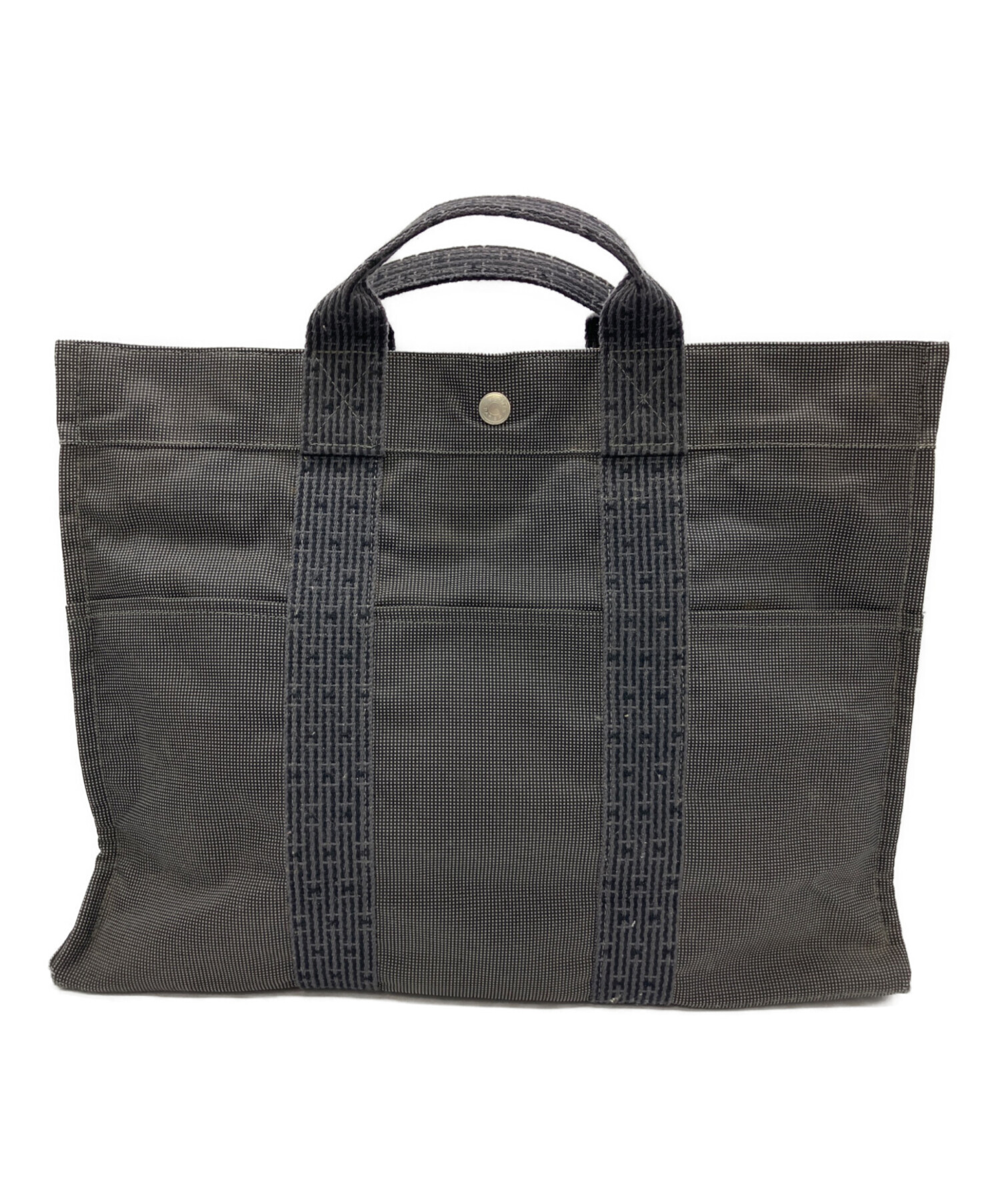 HERMES PARIS グレー トートバッグ 中古・古着通販】HERMES (エルメス) トートバッグ グレー｜ブランド