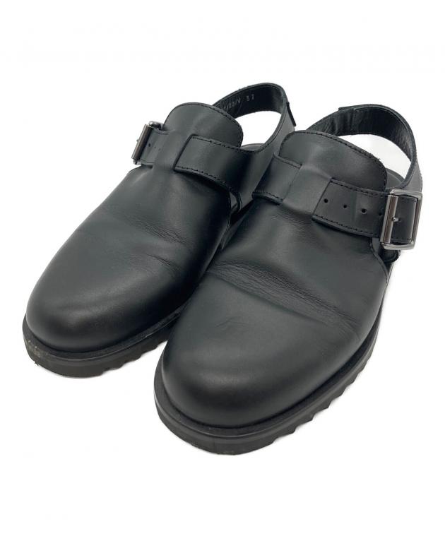 Paraboot ブラック レザー サンダル 中古・古着通販】PARABOOT (パラブーツ) レザーサンダル ブラック