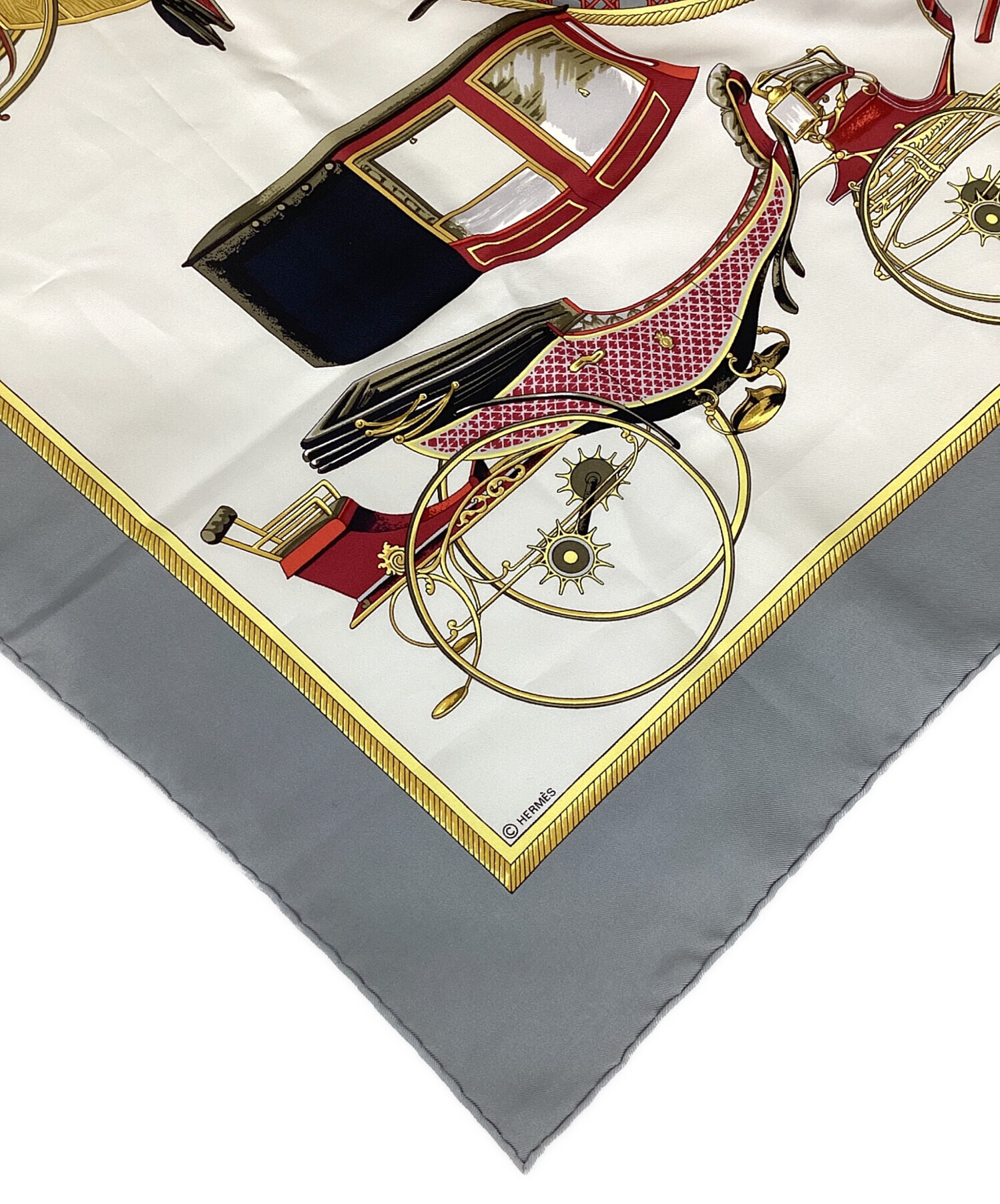 埼玉女子さま専用　美品　HERMES エルメス　シルクスカーフ　切り替えニット 中古・古着通販】HERMES (エルメス) シルクスカーフ｜ブランド・古着