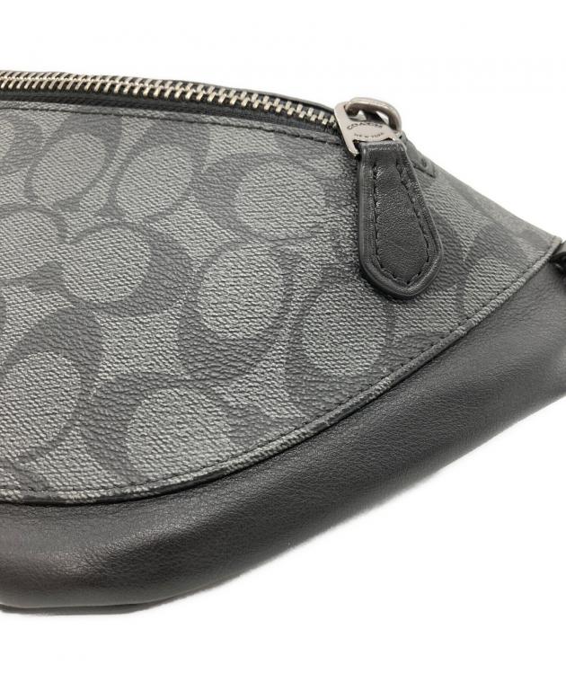 中古・古着通販】COACH (コーチ) ショルダーバッグ ブラック×グレー
