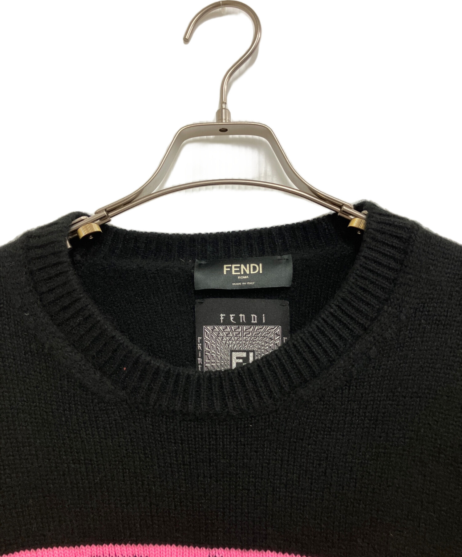 中古・古着通販】FENDI (フェンディ) 厚手ニット ブラック サイズ:XXL