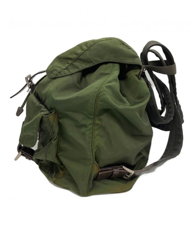 PRADA ダークグリーン バックパック 中古・古着通販】PRADA (プラダ) バックパック グリーン｜ブランド
