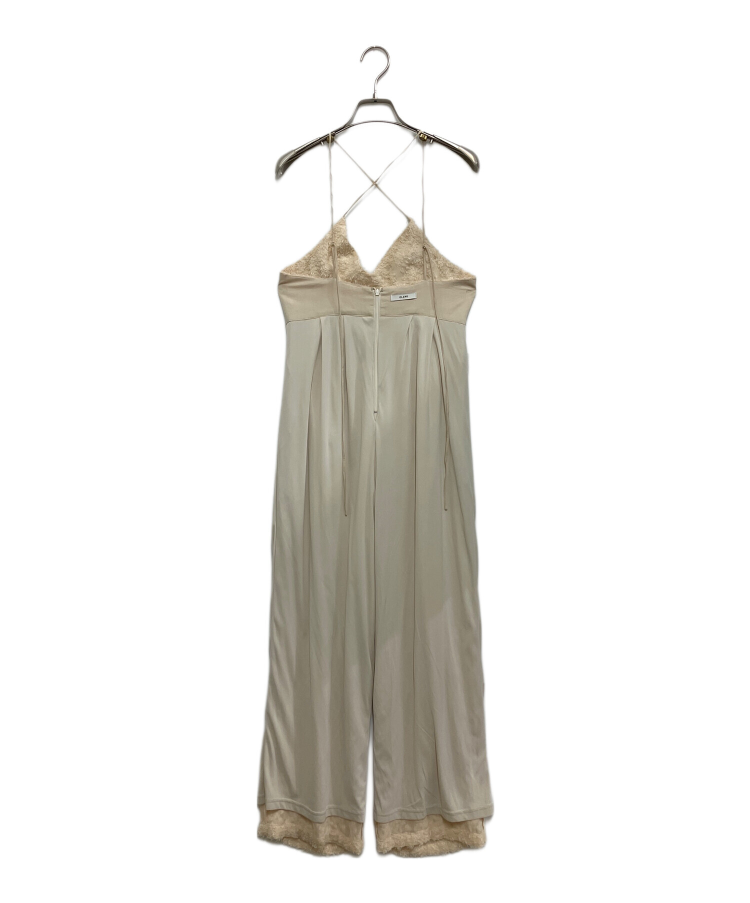 中古・古着通販】CLANE (クラネ) FRINGE CAMISOLE ALL IN ONE ベージュ