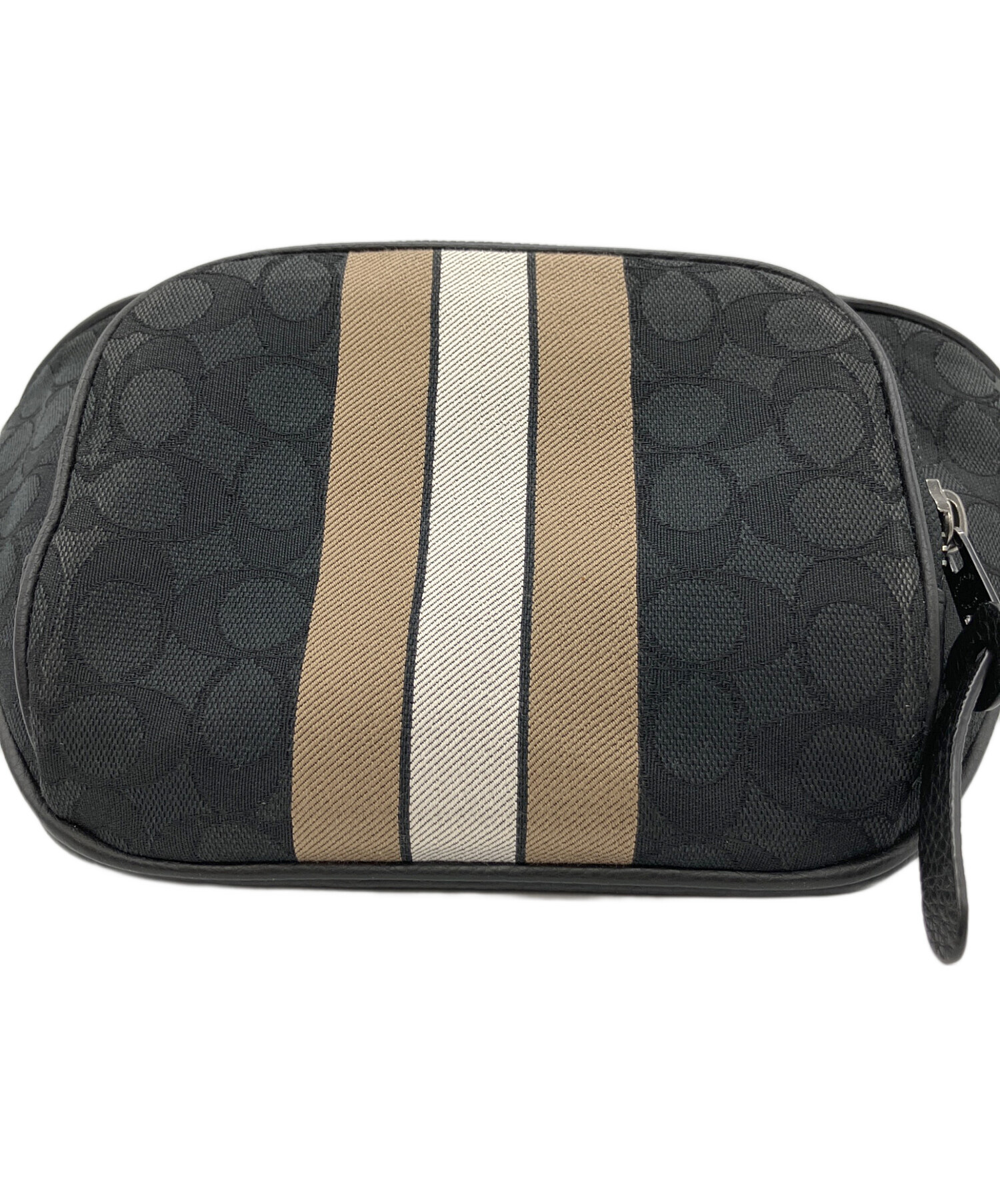 [未使用品]Coach ボディバッグ ベージュ/ブラック 中古・古着通販】COACH (コーチ) ボディーバッグ ブラック×ベージュ