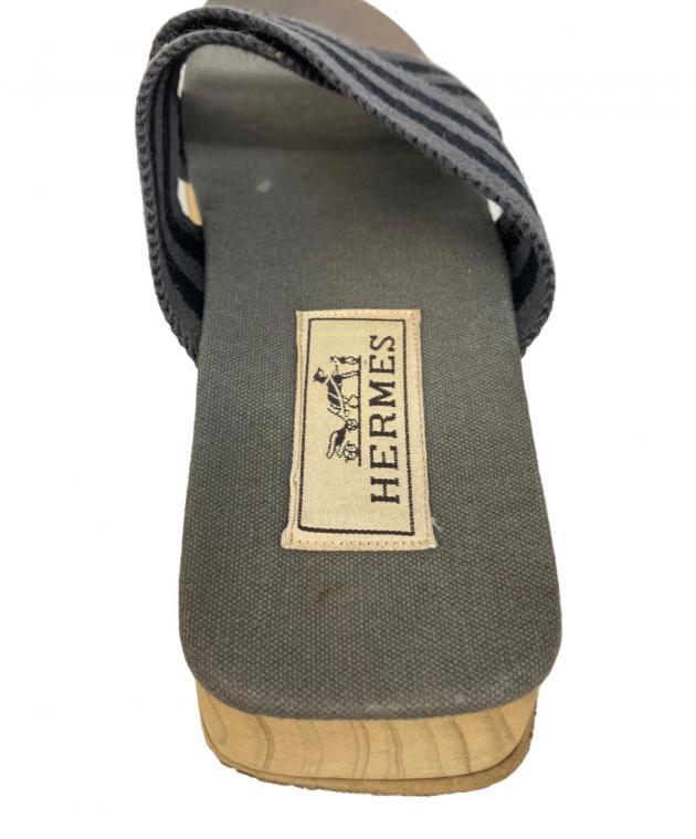 中古・古着通販】HERMES (エルメス) クロスストラップサンダル グレー