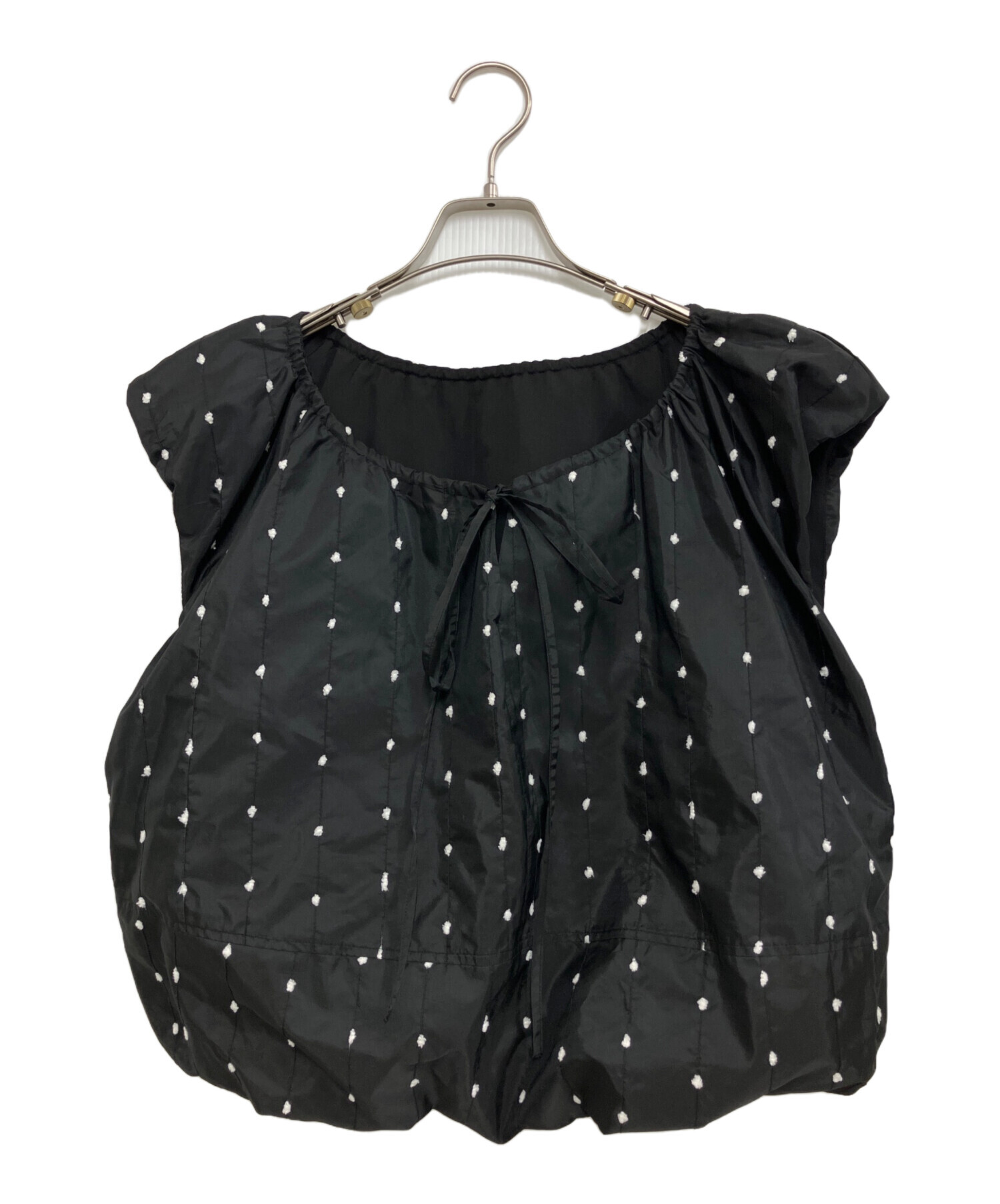 中古・古着通販】CLANE (クラネ) W FACE DOT SLEEVELESS RIBBON TOPS