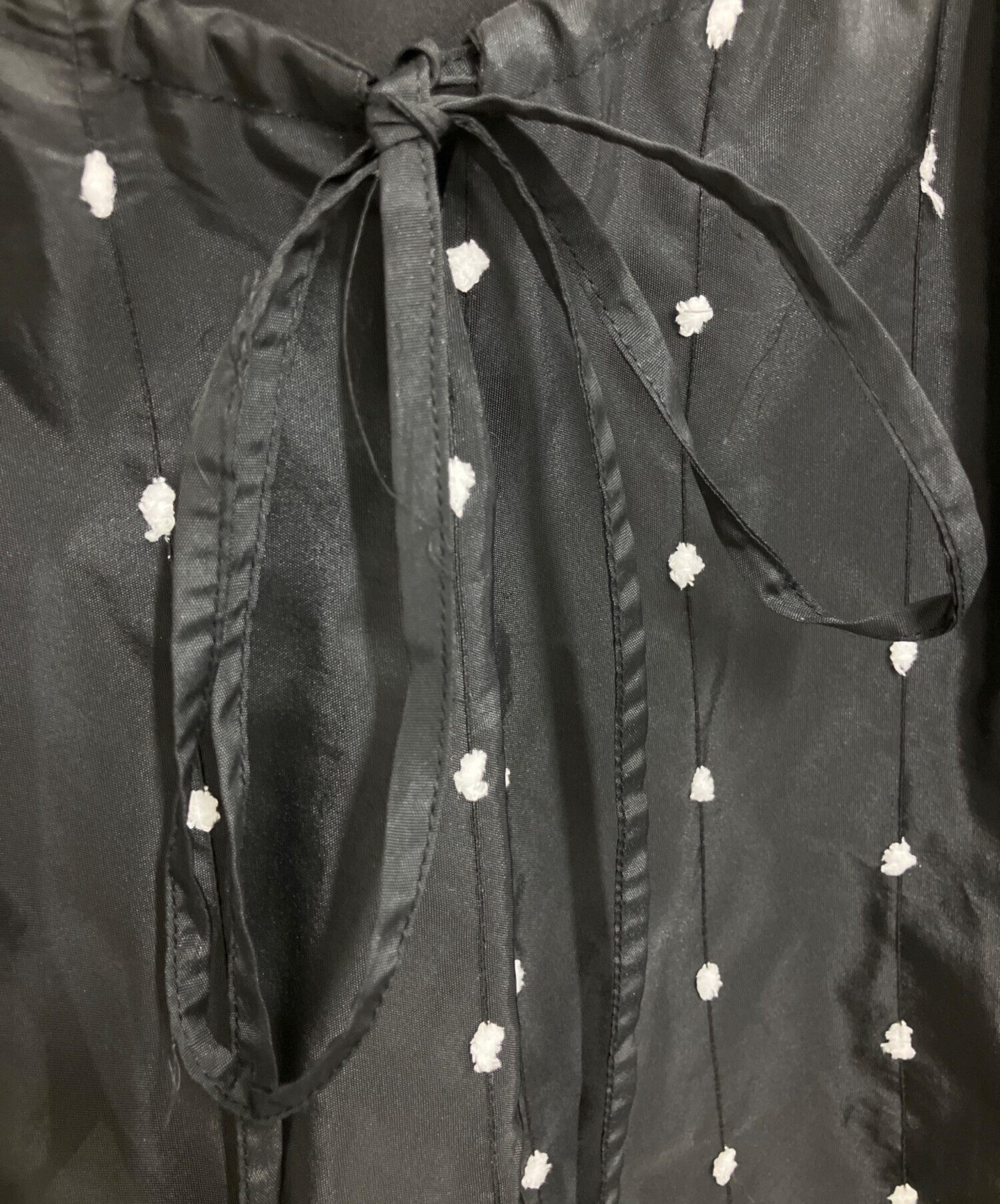 中古・古着通販】CLANE (クラネ) W FACE DOT SLEEVELESS RIBBON TOPS